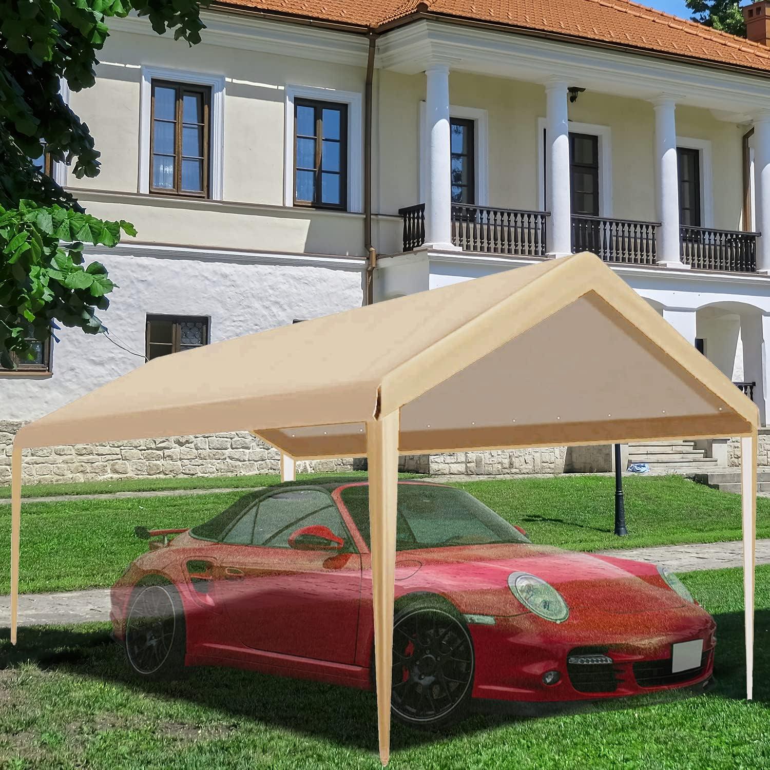 Carpa de Reemplazo Ysnhsye 3.05x6.1m Beige Impermeable UV