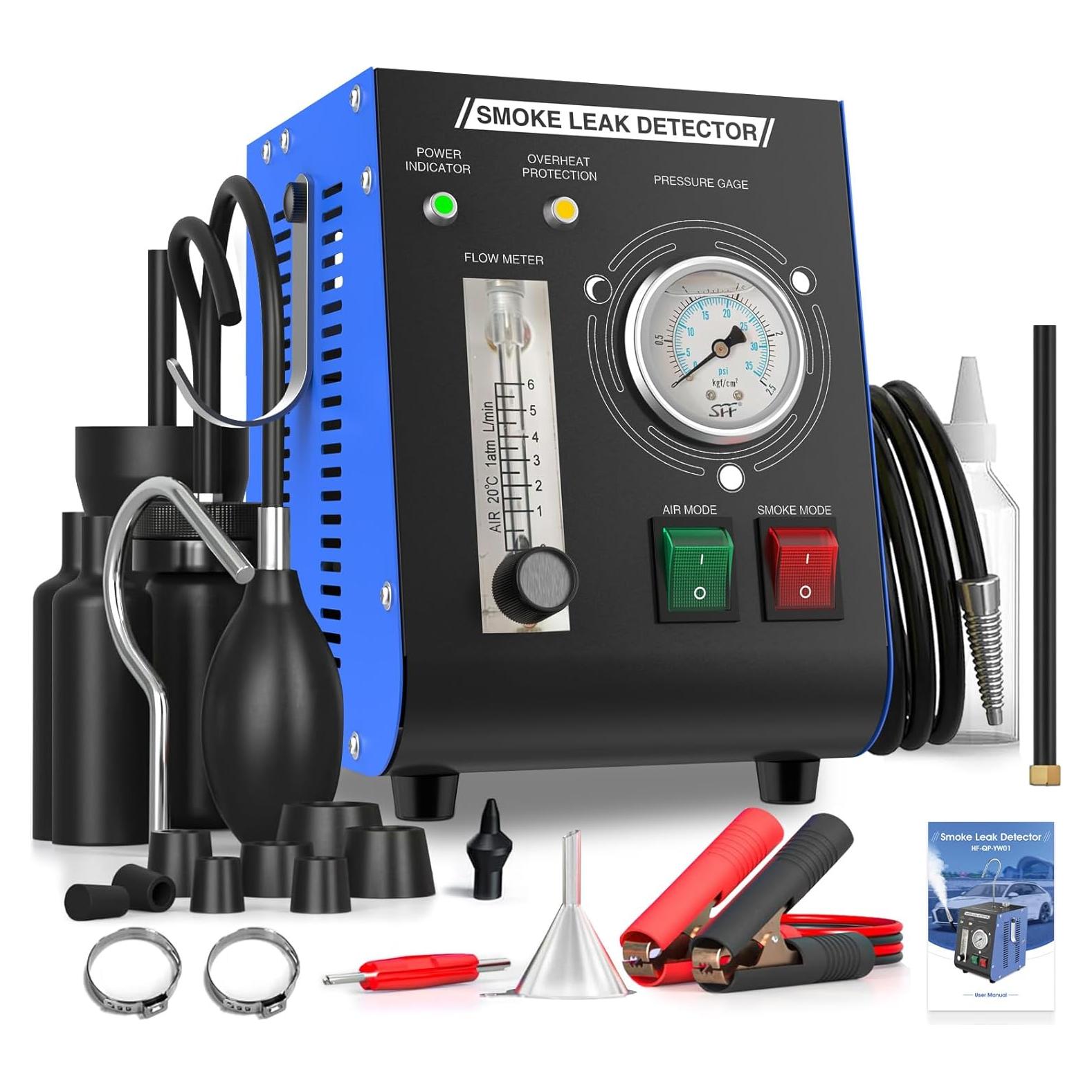 Máquina de Humo Aoteda 12V con Manómetro y Medidor de Flujo