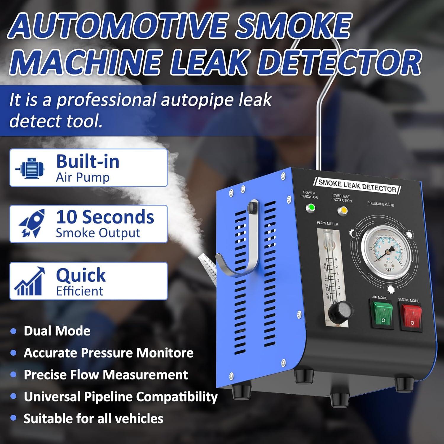 Máquina de Humo Aoteda 12V con Manómetro y Medidor de Flujo