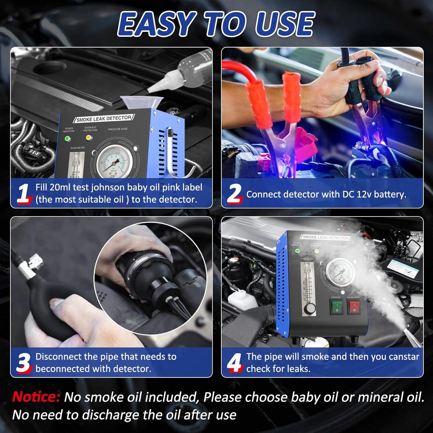 Máquina de Humo Aoteda 12V con Manómetro y Medidor de Flujo