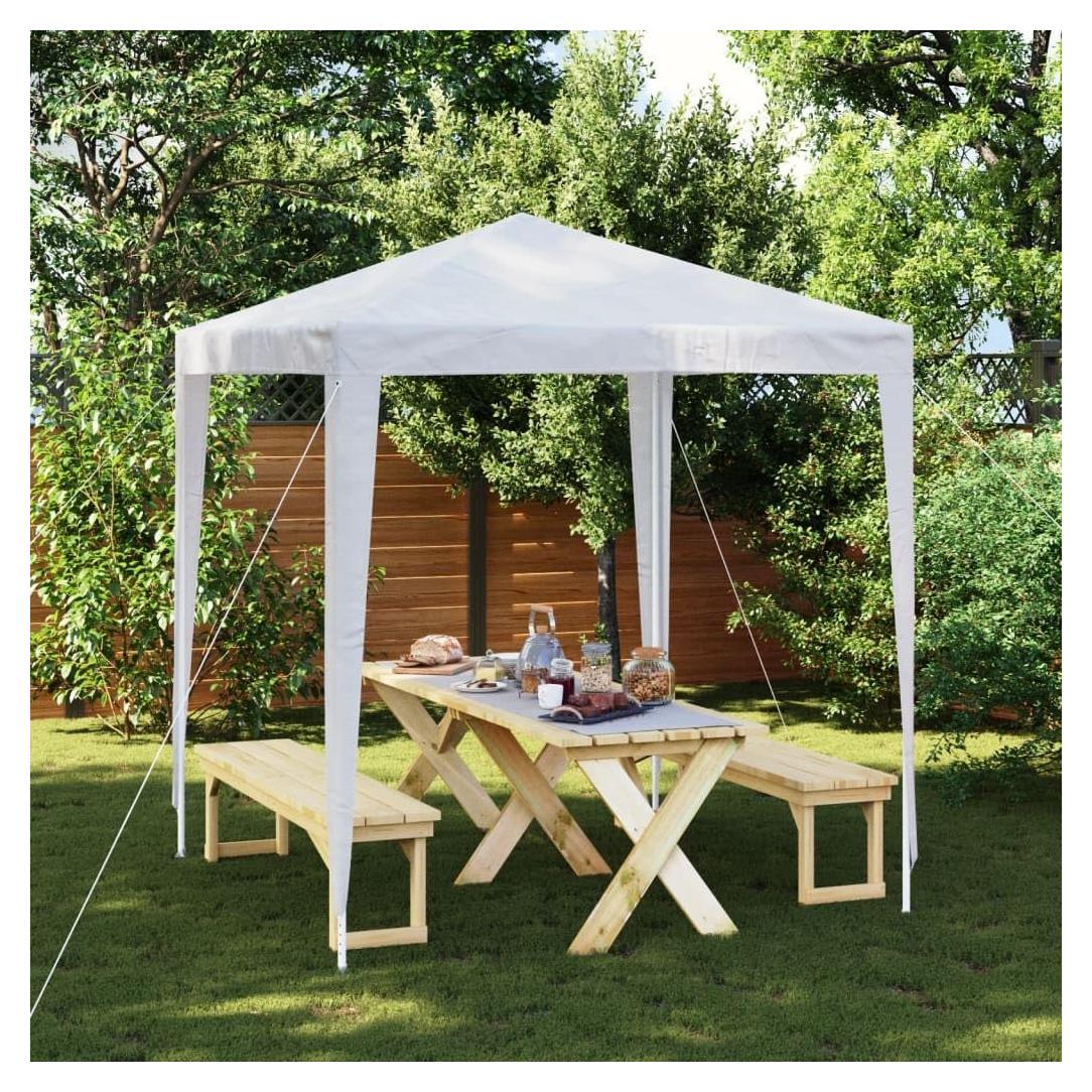 Party Tent Water-Resistant Canopy for Outdoor Events, Easy Assembly, White, 6.6' x 6.6' x 7.9'
