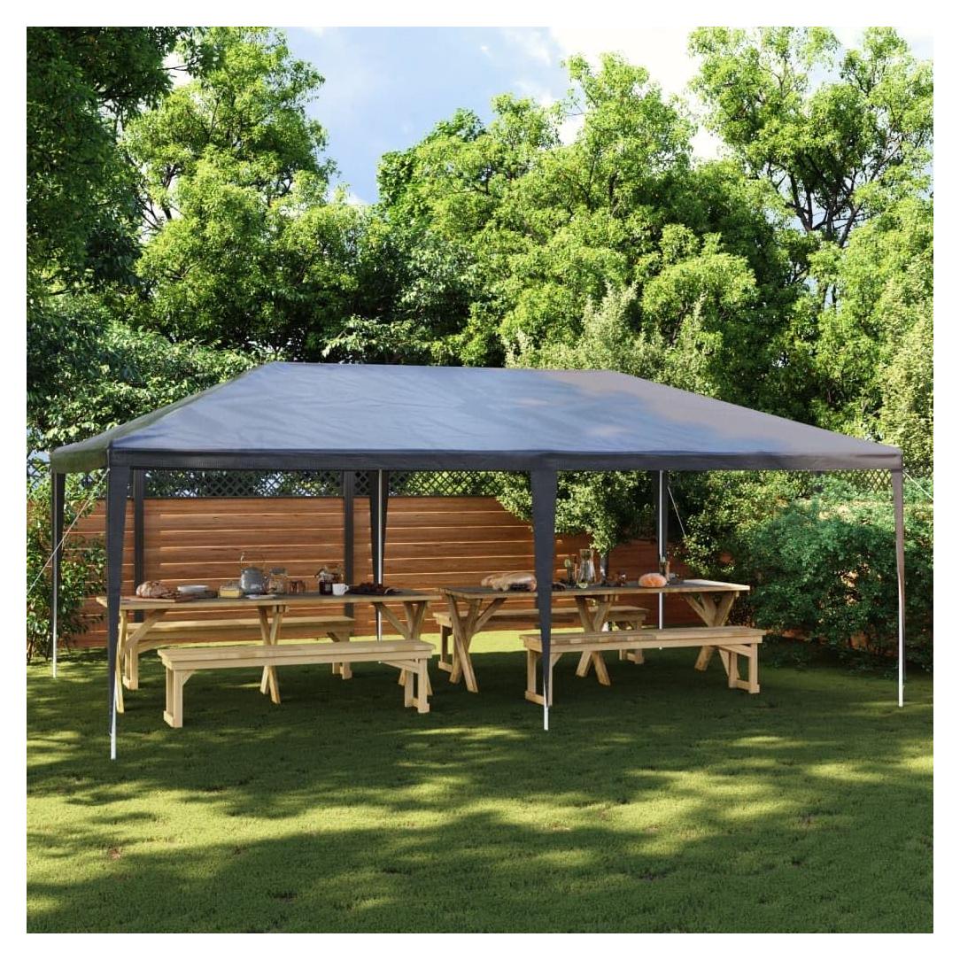 Party Tent, Steel Frame, Anthracite Finish, Waterproof, Portable, Garden, Ideal for Outdoor Weddings, Patio and Backyard Events, Holds 100 Guests