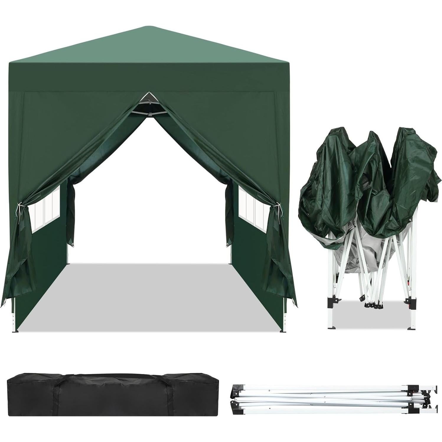 Carpa de Fiesta Impermeable KEPOOMAN 200x200x250cm Verde
