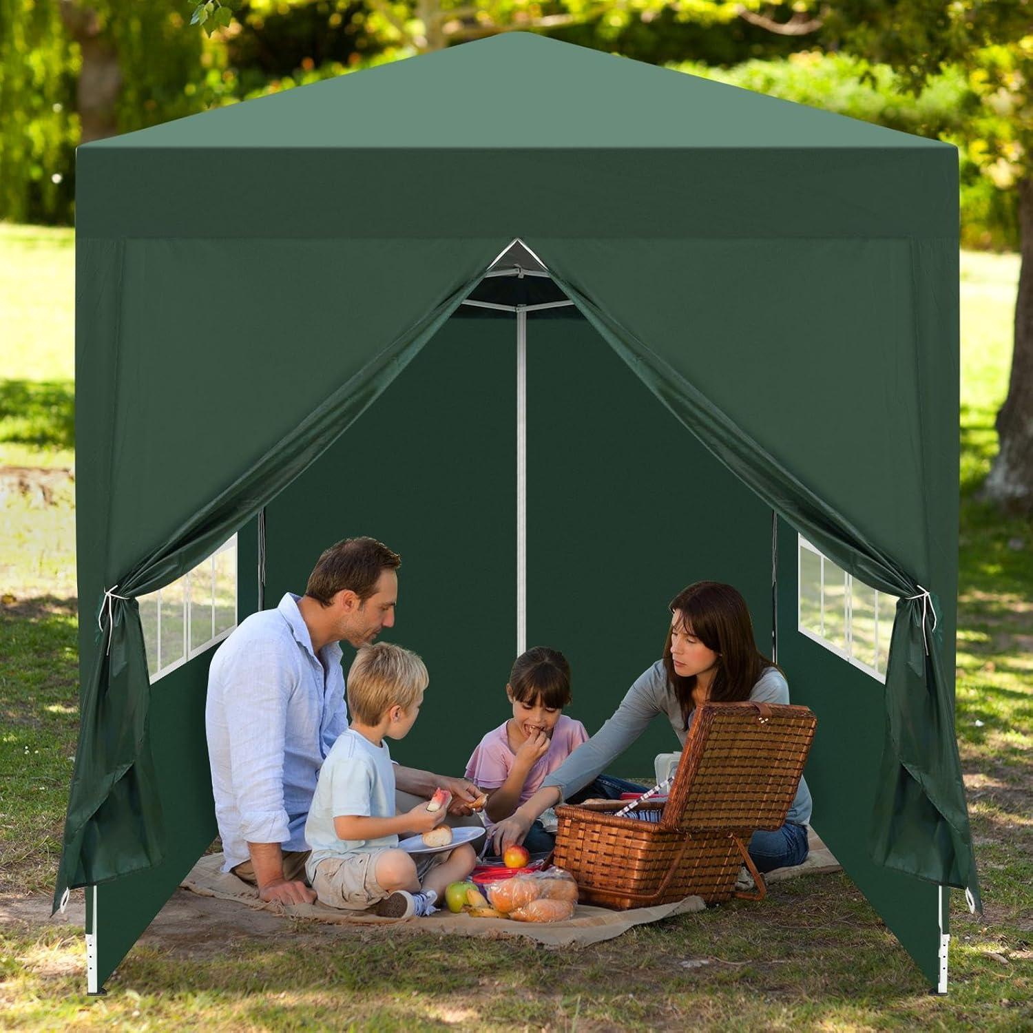 Carpa de Fiesta Impermeable KEPOOMAN 200x200x250cm Verde