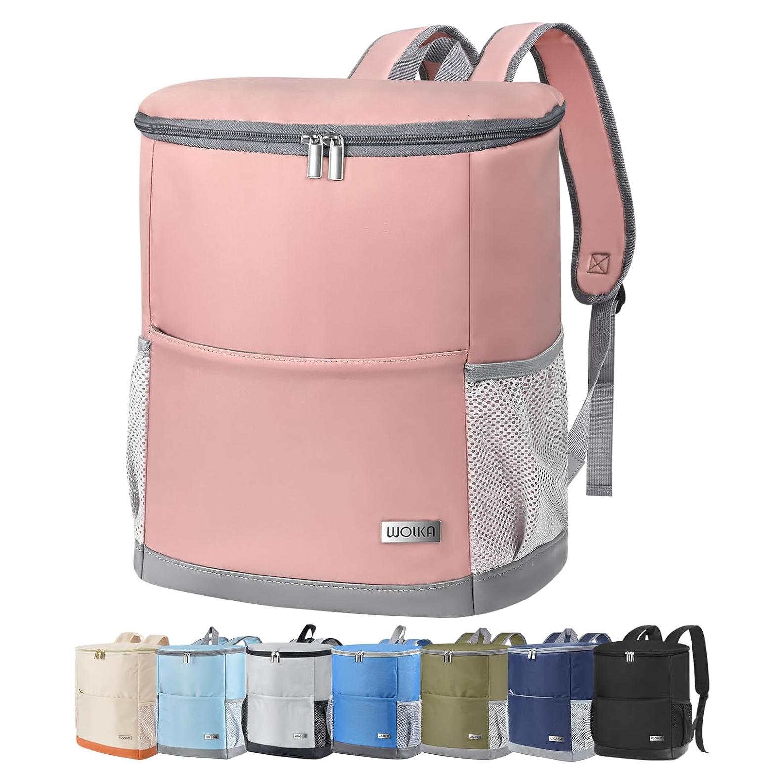 Mochila Enfriadora Aislada HAWGON 19L Impermeable Rosa Claro