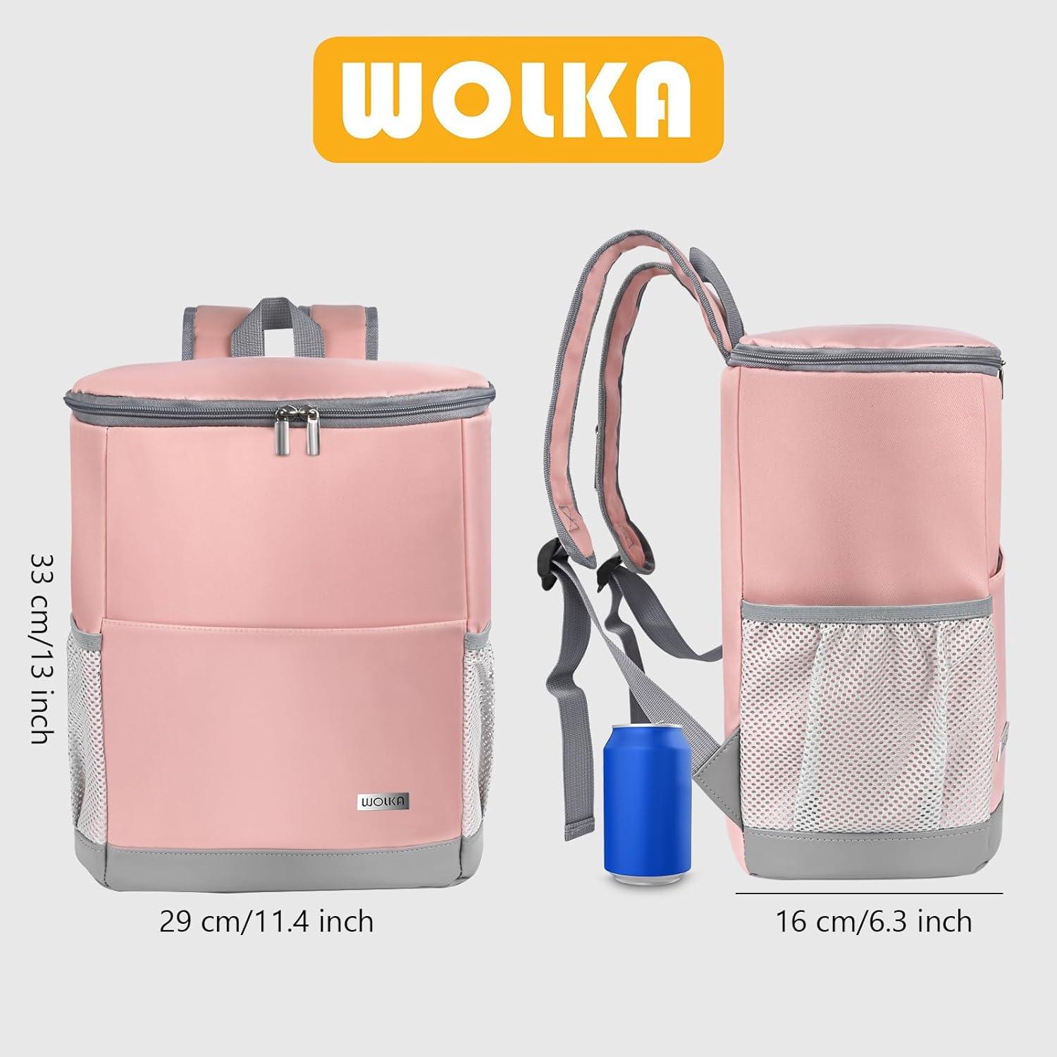 Mochila Enfriadora Aislada HAWGON 19L Impermeable Rosa Claro