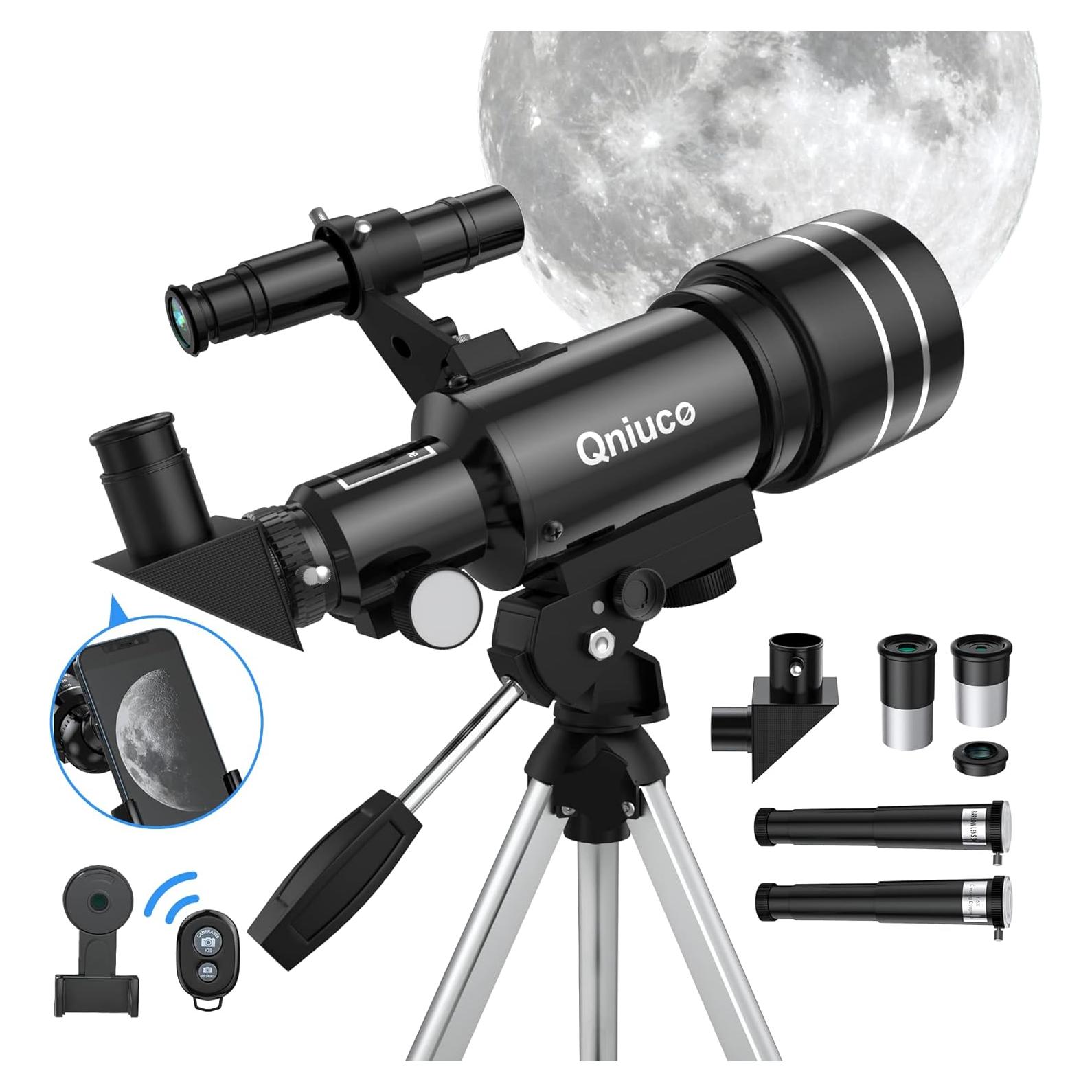 Telescopio Refractor Qniuco 70mm 400mm para Principiantes