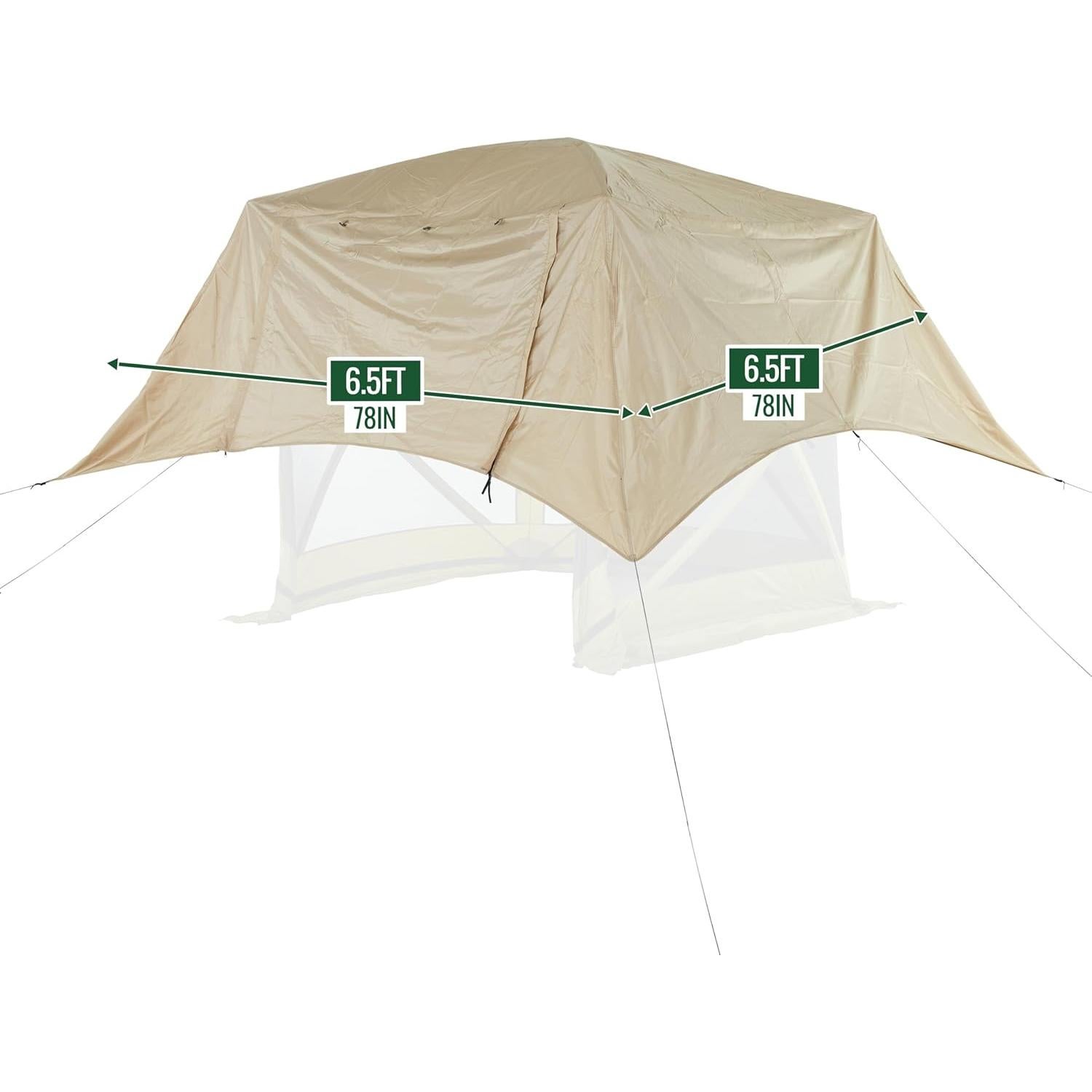 Toldo de Lluvia Hike Crew Hexagonal 2m Impermeable para Gazebo