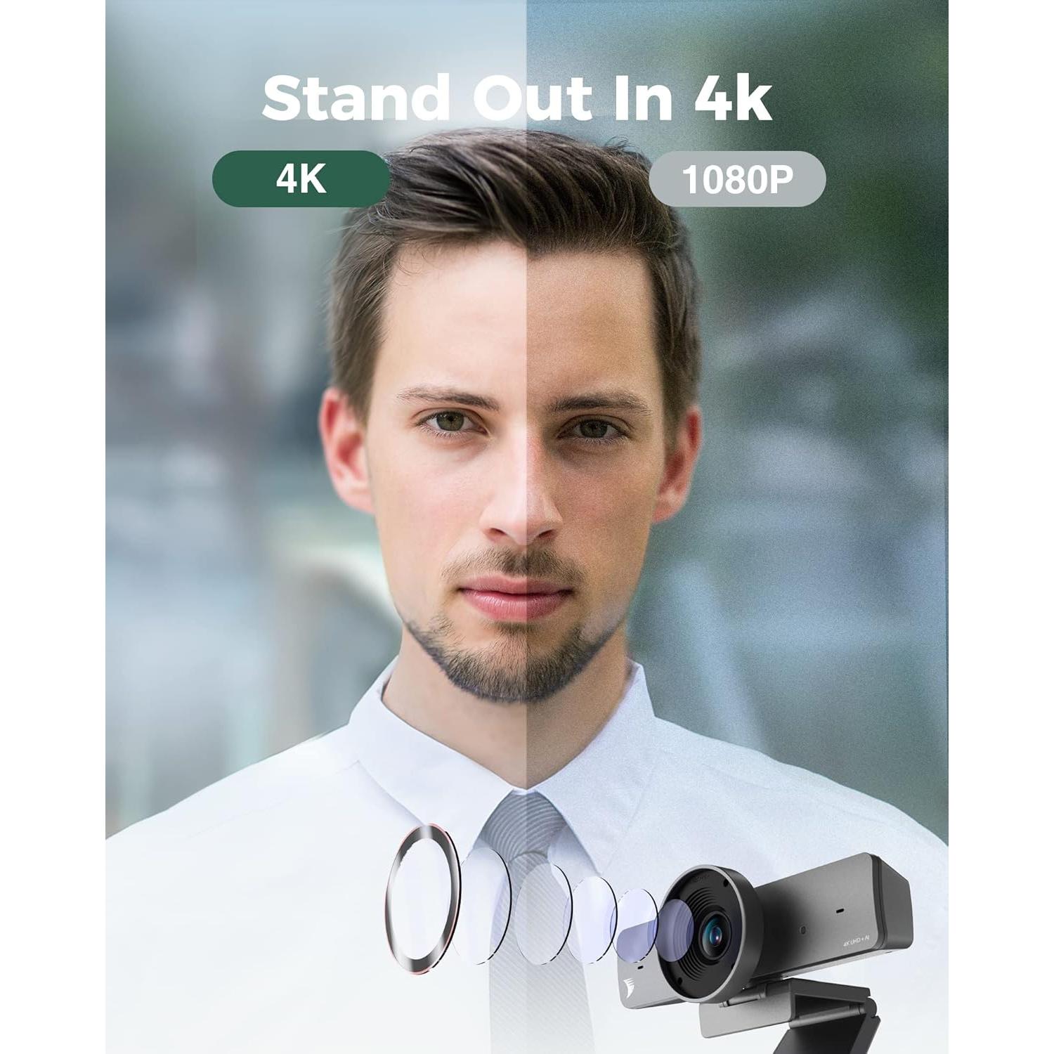 Cámara Web 4K WYRESTORM FOCUS-210 con Seguimiento AI y 120° FOV