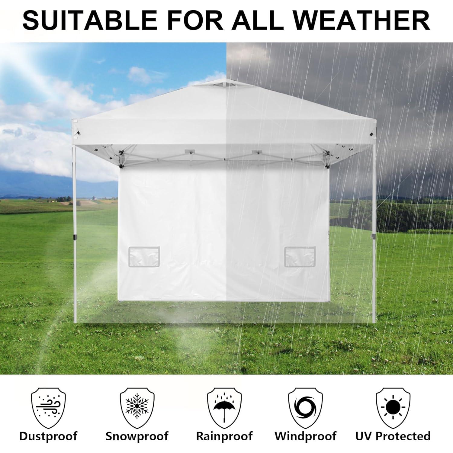 Pared Lateral de Carpa SANWAY 10x10 Blanca, Paquete de 3