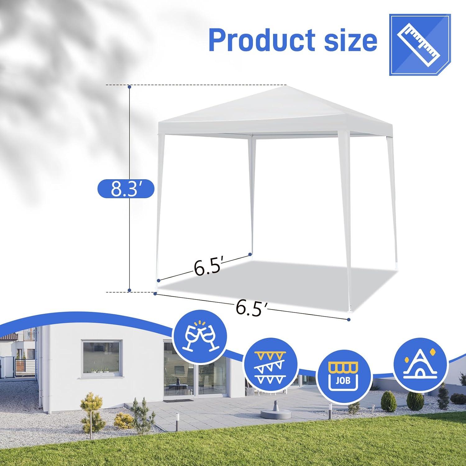 Carpa Plegable Volowoo 2x2m Impermeable con Paredes Laterales