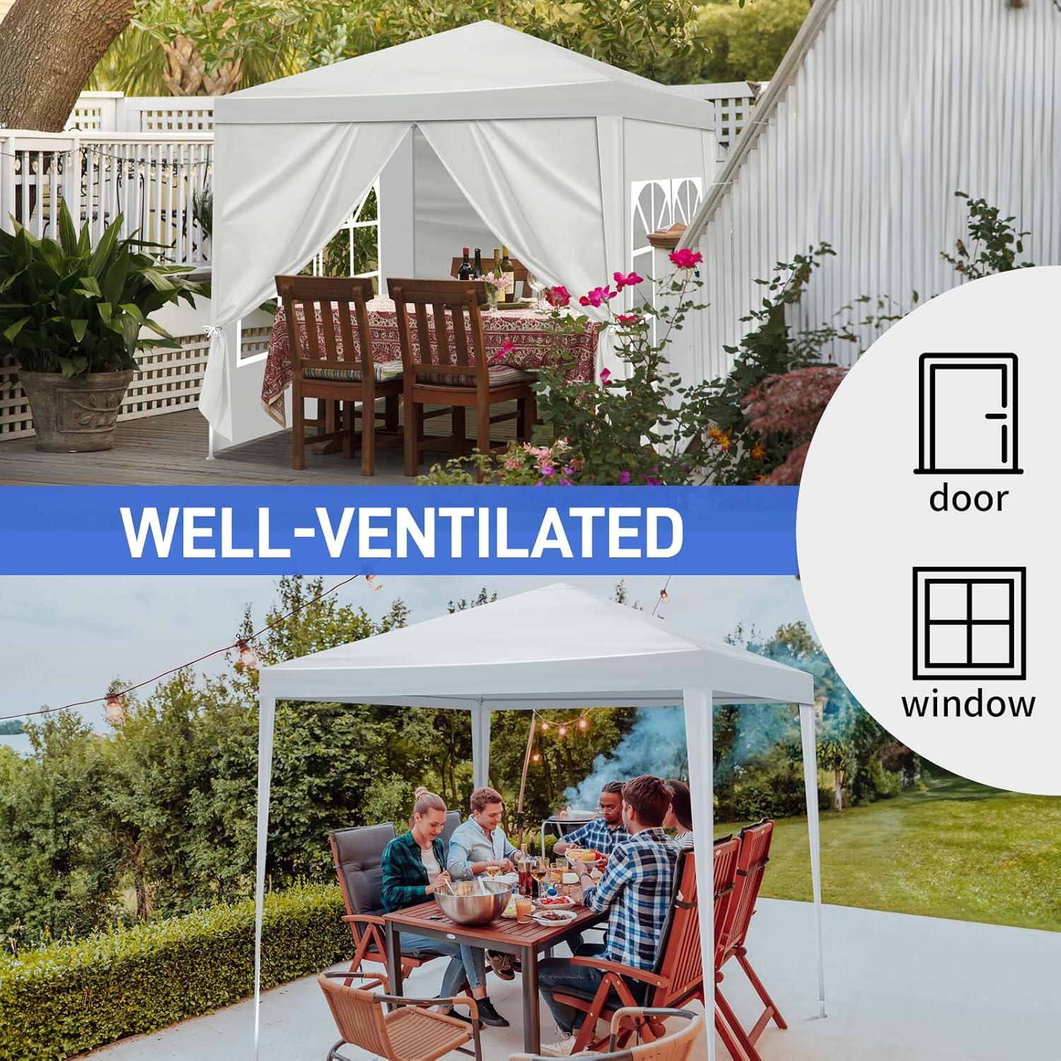 Carpa Plegable Volowoo 2x2m Impermeable con Paredes Laterales