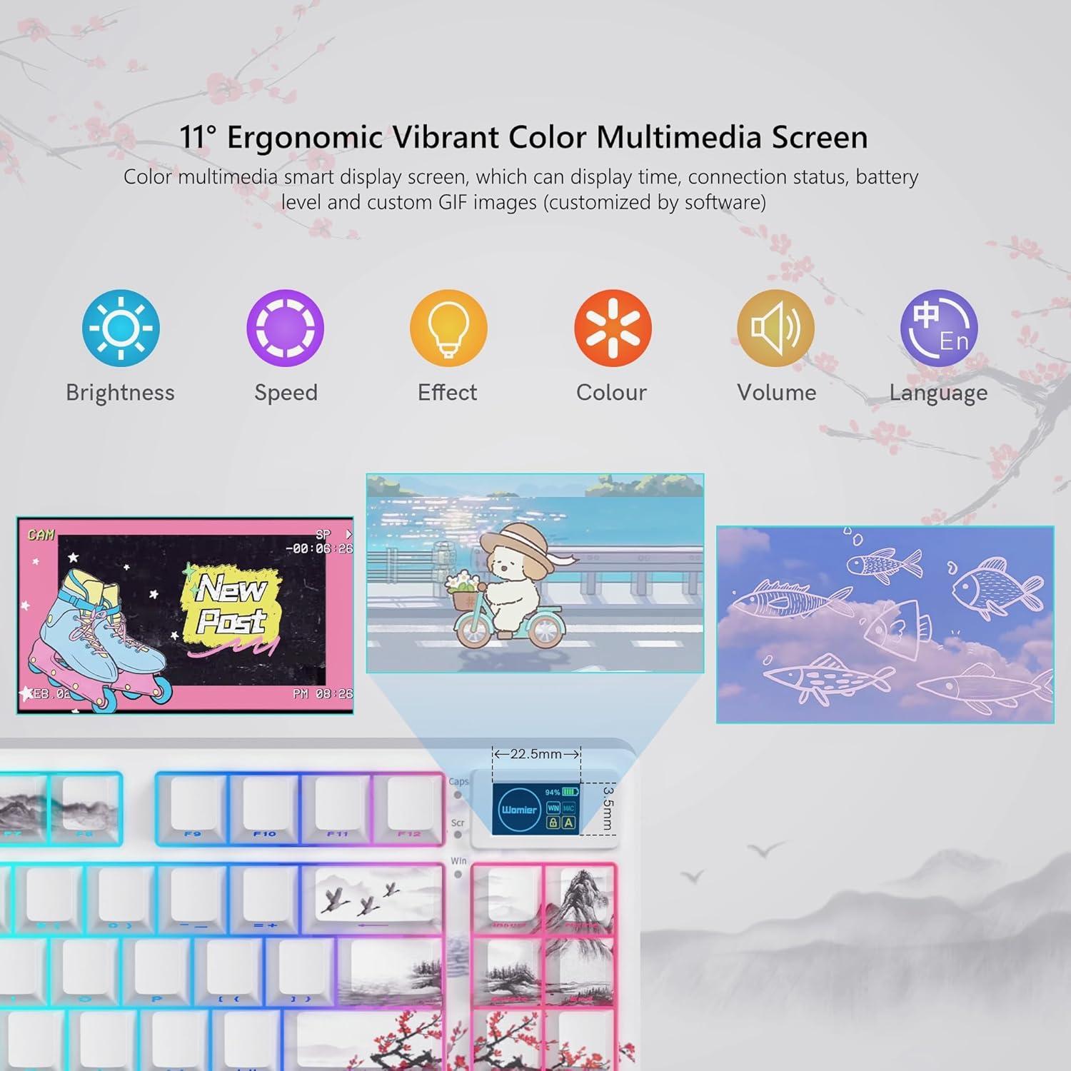 Teclado Mecánico Womier SK80 PRO RGB Inalámbrico 75%