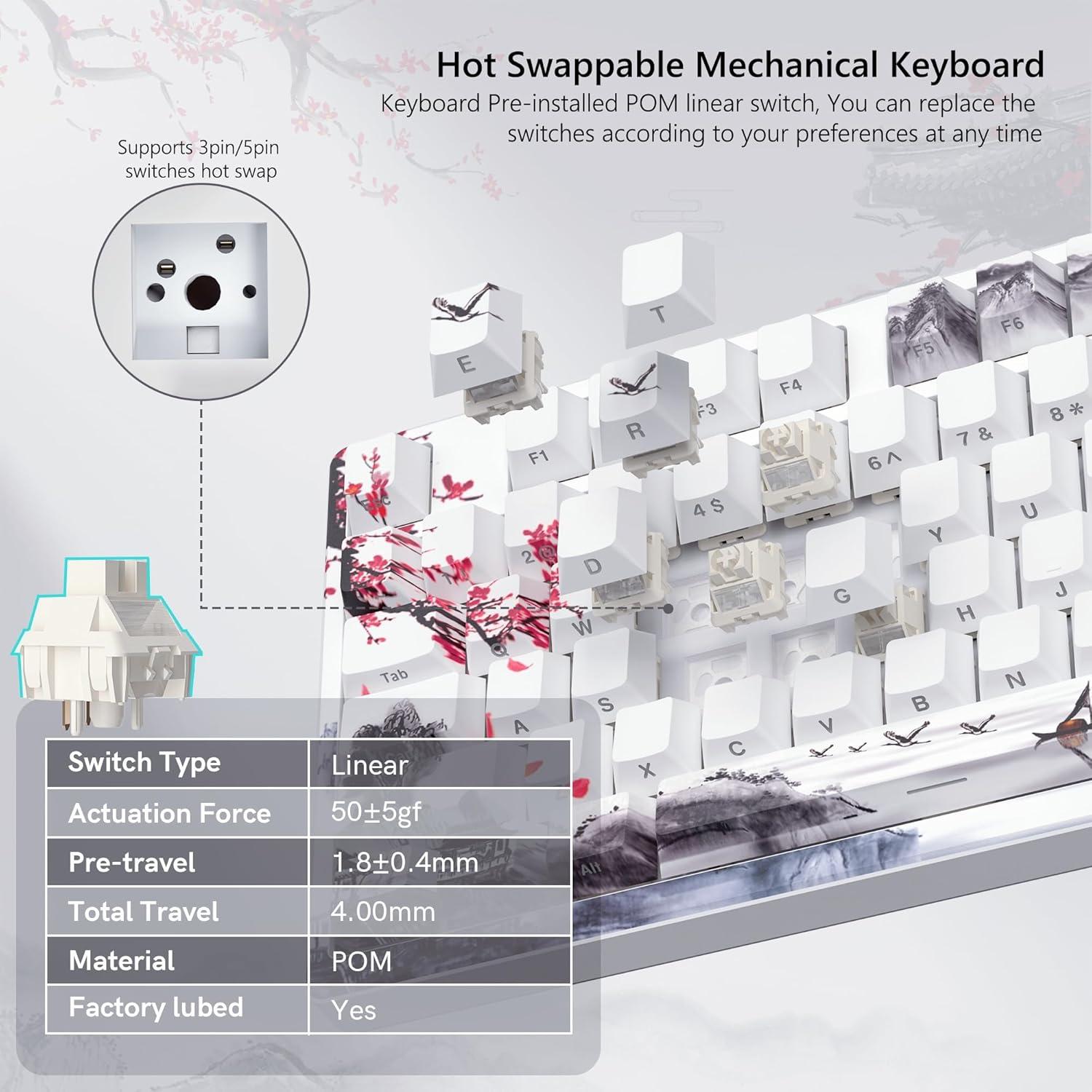 Teclado Mecánico Womier SK80 PRO RGB Inalámbrico 75%