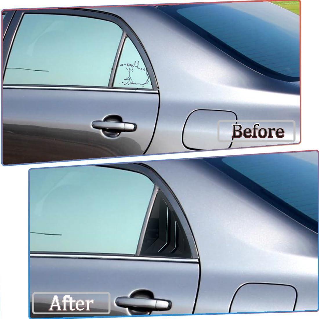 Window Louver,MUXEE 2Pcs Air Vent Scoop Shades Cover Blinds Trim for Toyota Corolla Altis/EX 2009 2010 2011 2012 2013 - ABS Bright Black Sport Decorative Accessories