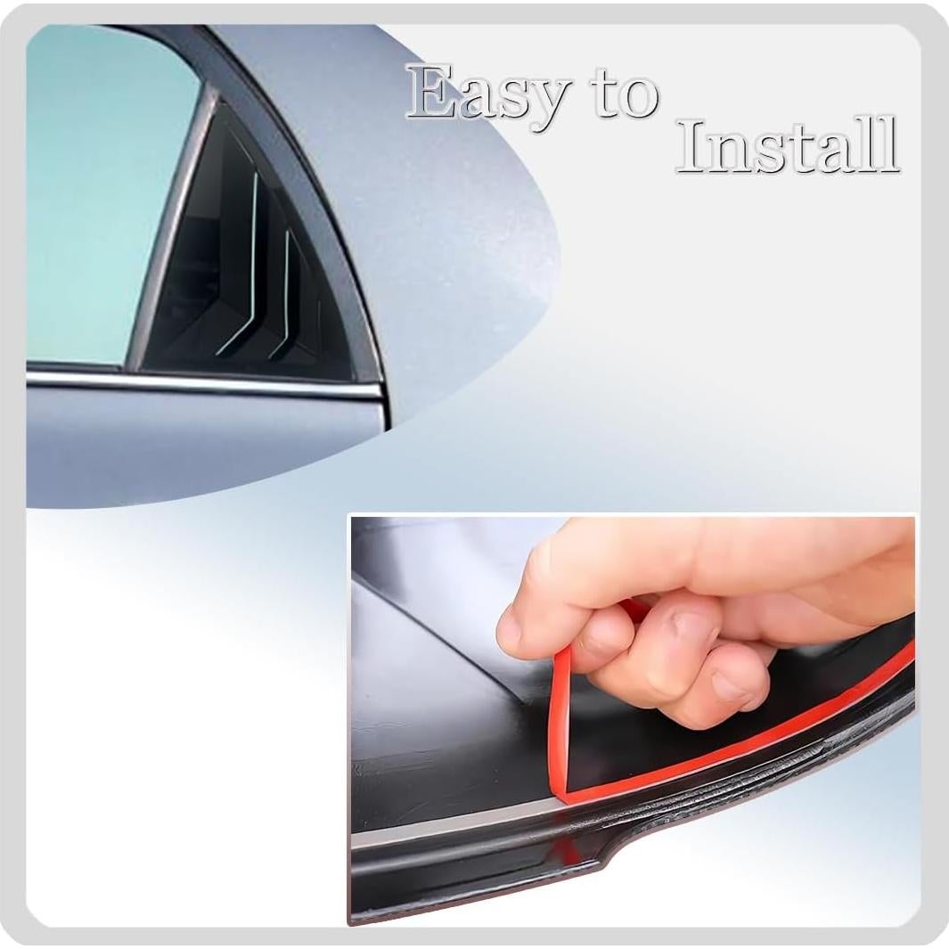 Window Louver,MUXEE 2Pcs Air Vent Scoop Shades Cover Blinds Trim for Toyota Corolla Altis/EX 2009 2010 2011 2012 2013 - ABS Bright Black Sport Decorative Accessories