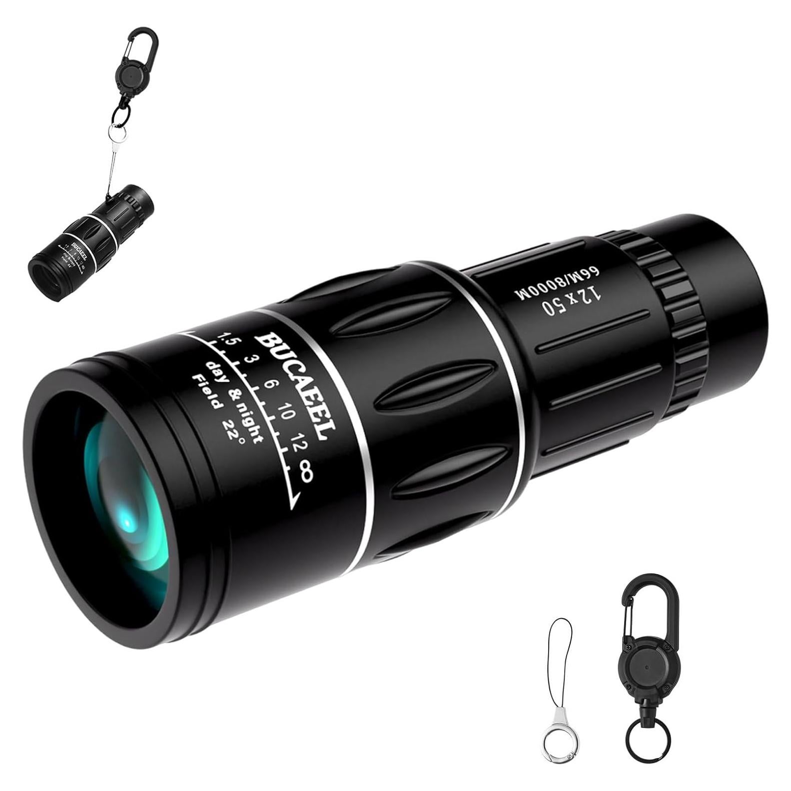 Monocular 12x50 HD BUCAEEL para observación de aves y senderismo