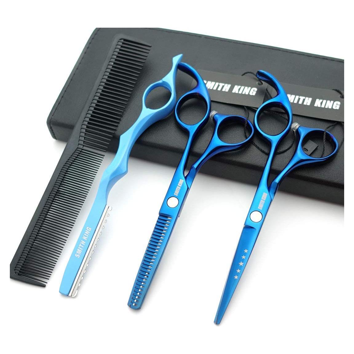 Tijeras de Corte de Cabello SmithKing 13.97 cm Azul con Estuche