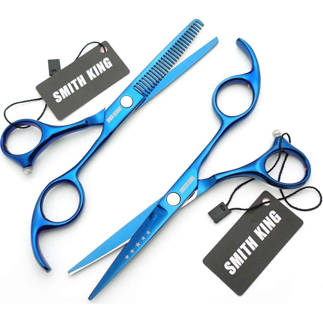 Tijeras de Corte de Cabello SmithKing 13.97 cm Azul con Estuche
