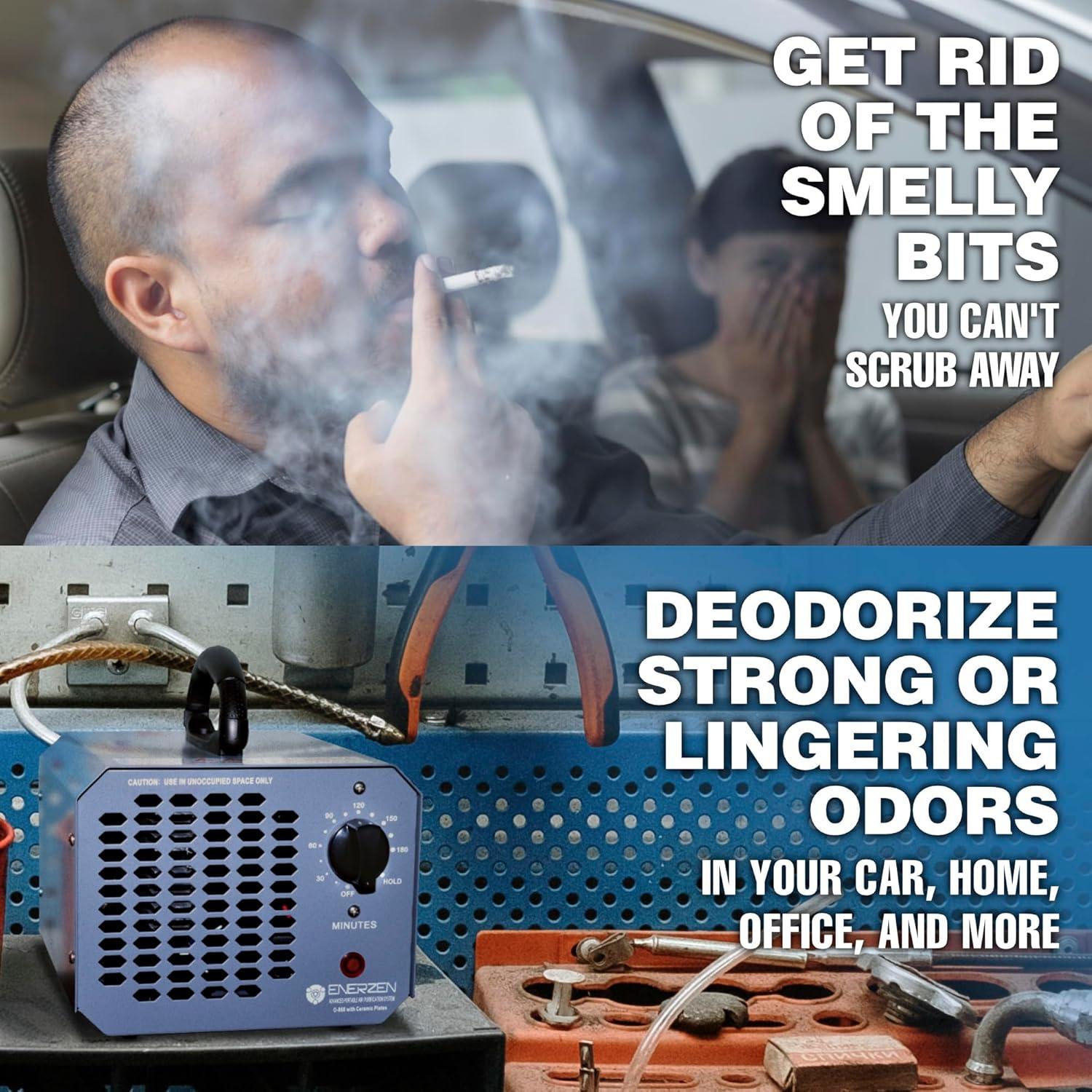 Generador de Ozono Enerzen O-888 70,000 mg/h - Desodoriza Autos y Hogar