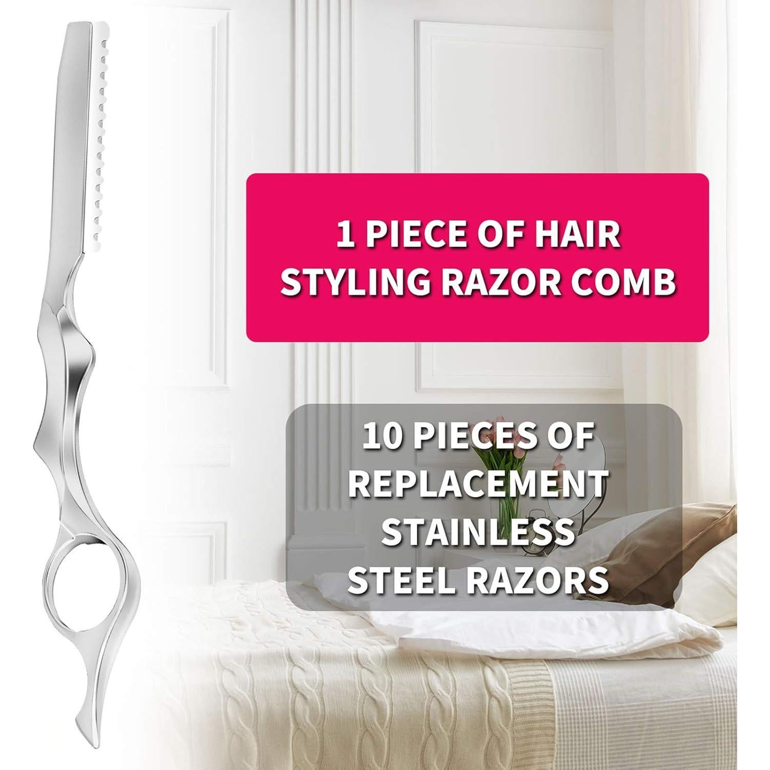 Mudder Juego de 11 Peines Texturizantes para Cabello Plata