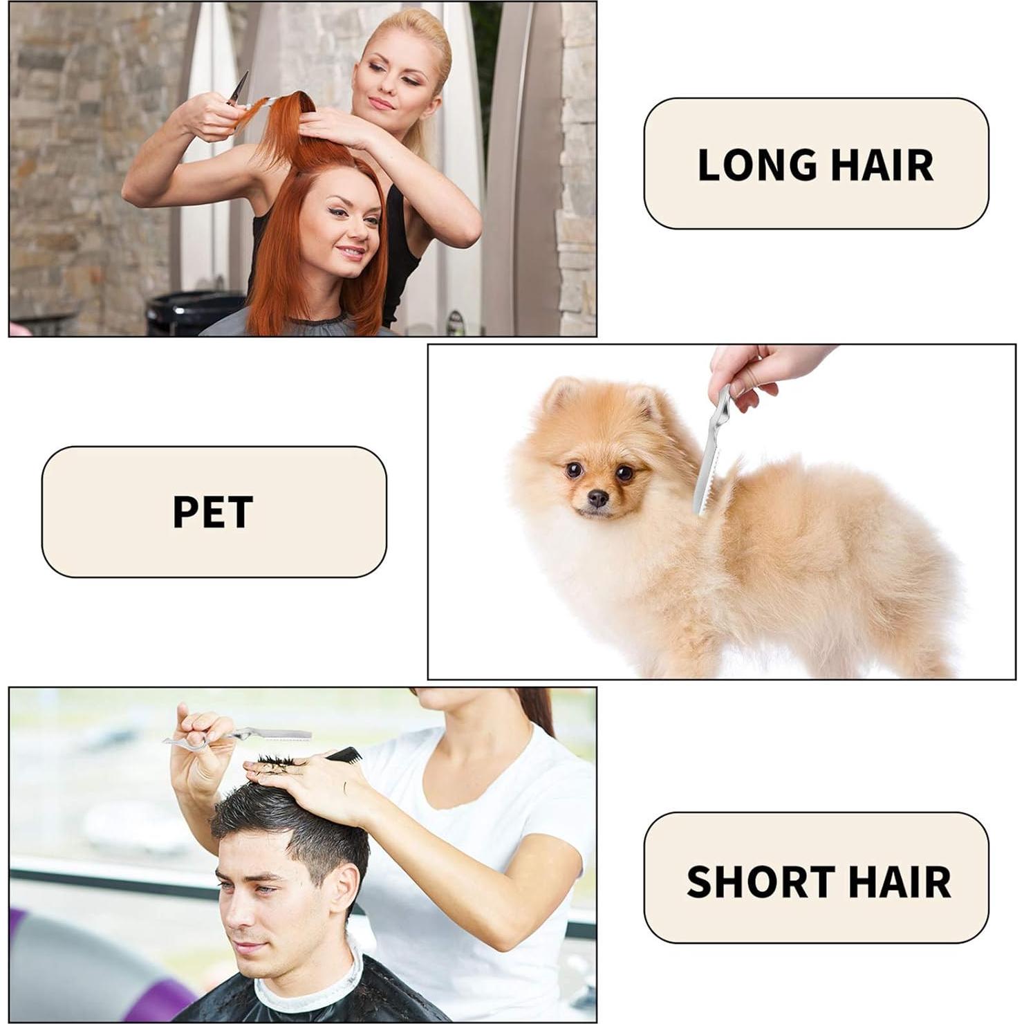 Mudder Juego de 11 Peines Texturizantes para Cabello Plata