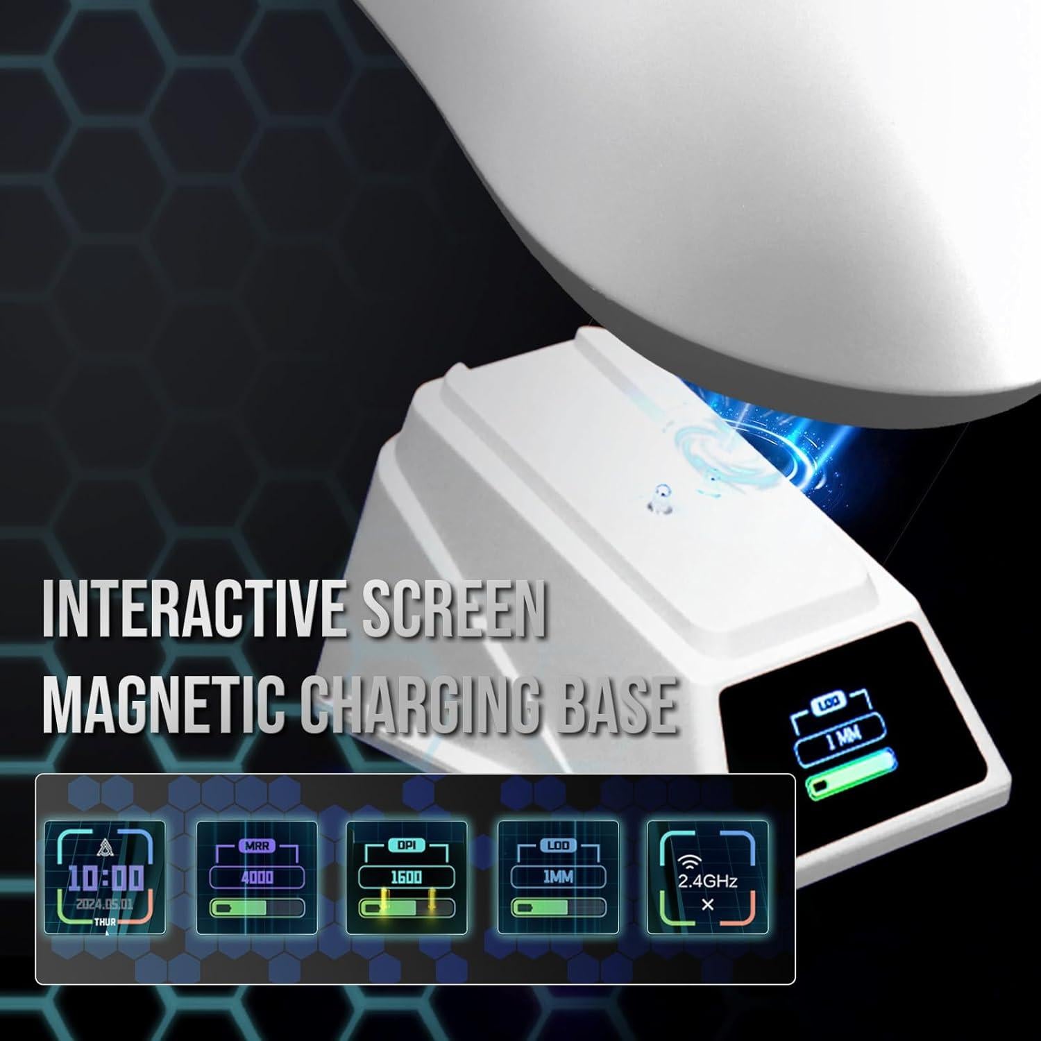 Ratón Inalámbrico AJAZZ AJ159 APEX 30000 DPI Blanco