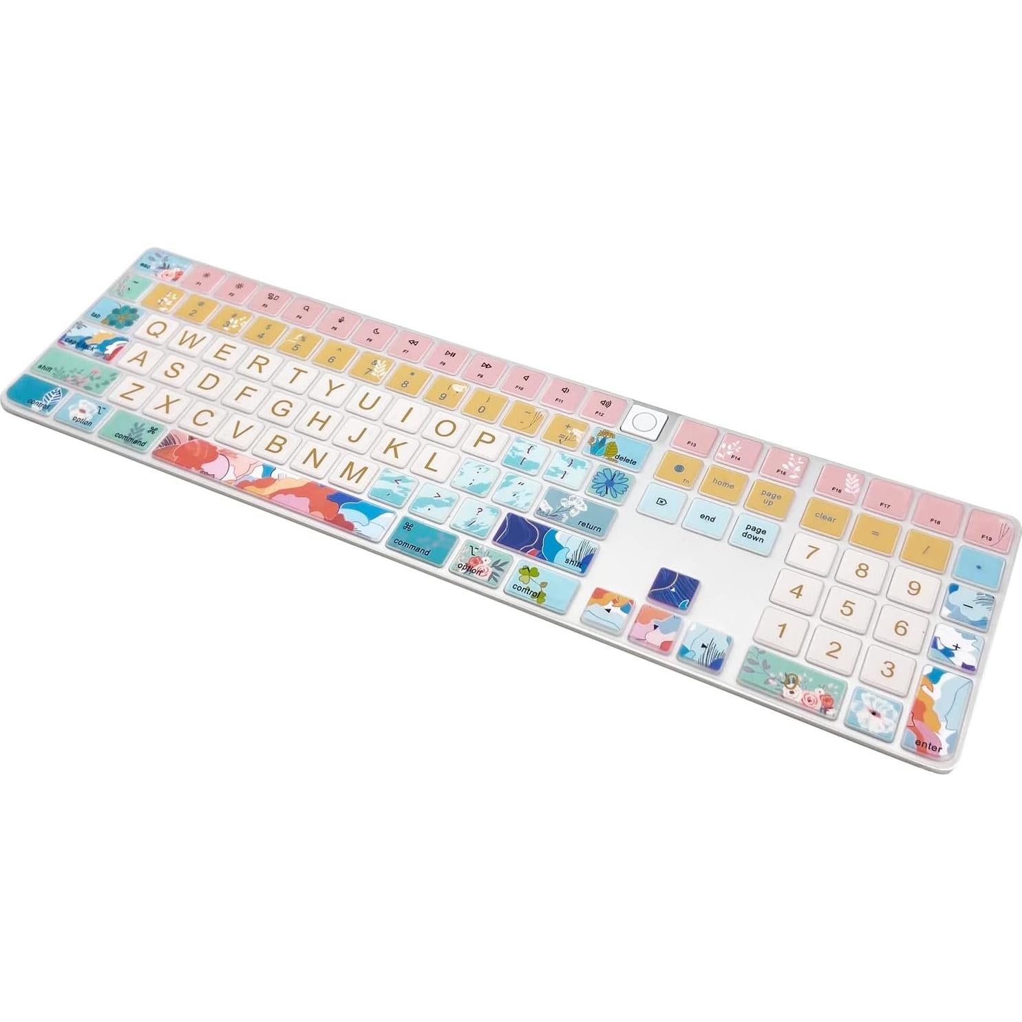 Funda de Teclado Sanfulin para Apple iMac A2520 con Flores