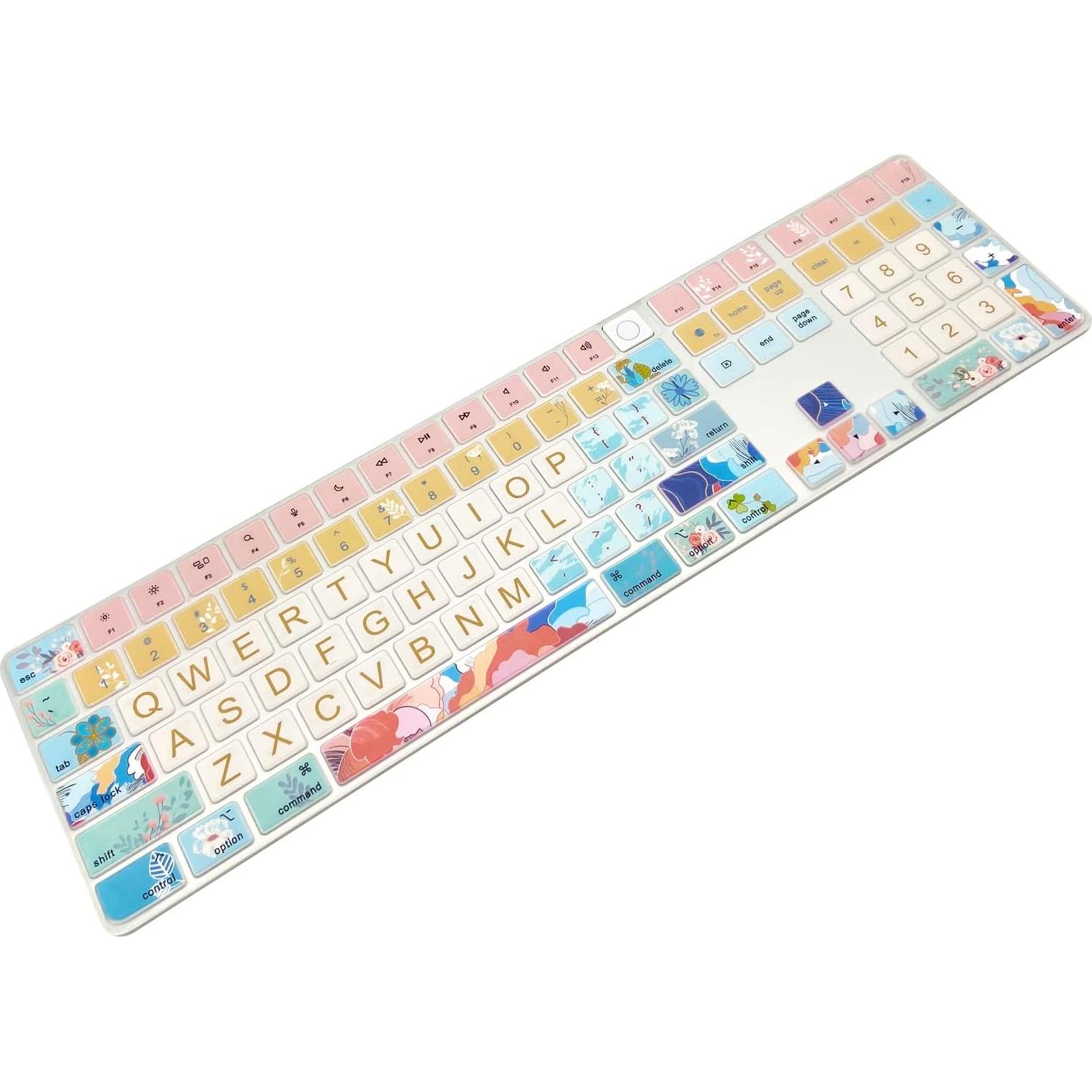 Funda de Teclado Sanfulin para Apple iMac A2520 con Flores
