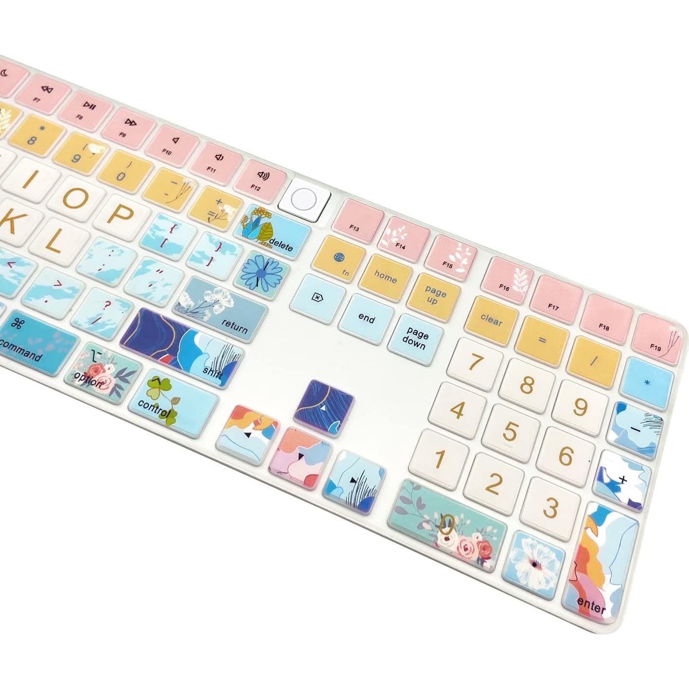 Funda de Teclado Sanfulin para Apple iMac A2520 con Flores