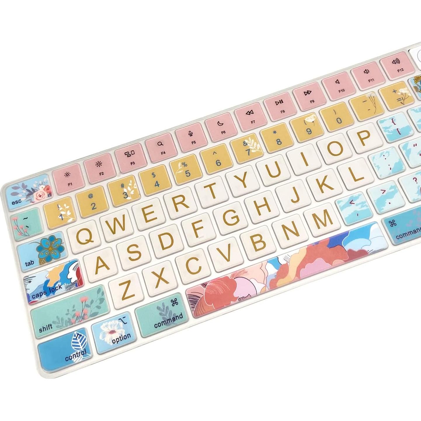 Funda de Teclado Sanfulin para Apple iMac A2520 con Flores