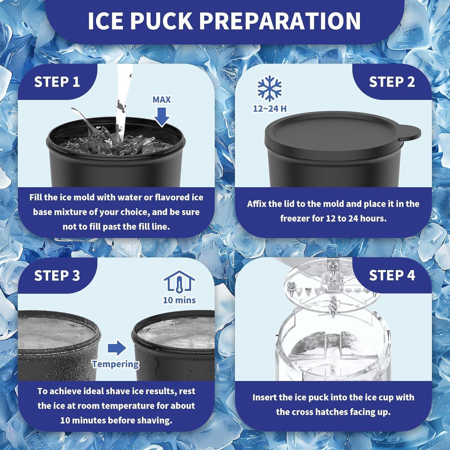 Accesorio de Hielo Raspado Kitchenaid con 8 Moldes y Cuchillas