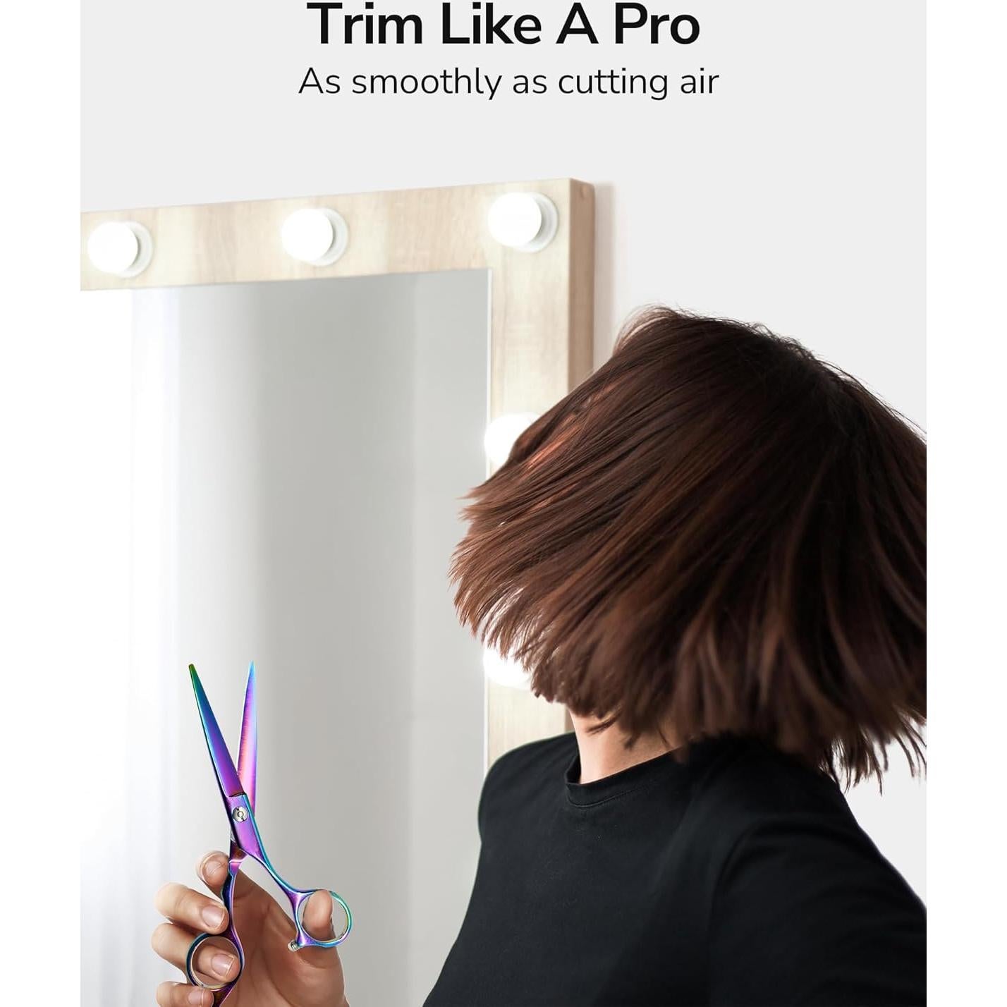 Tijeras de Corte de Cabello ULG 16.5 cm Profesionales Arcoíris