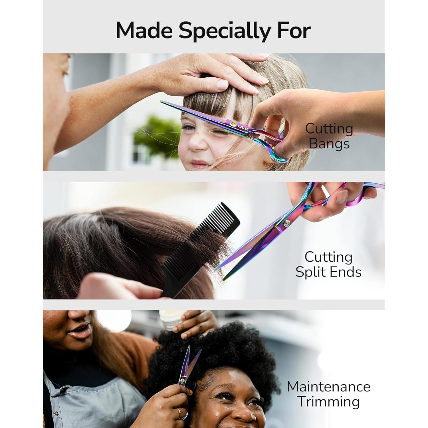 Tijeras de Corte de Cabello ULG 16.5 cm Profesionales Arcoíris