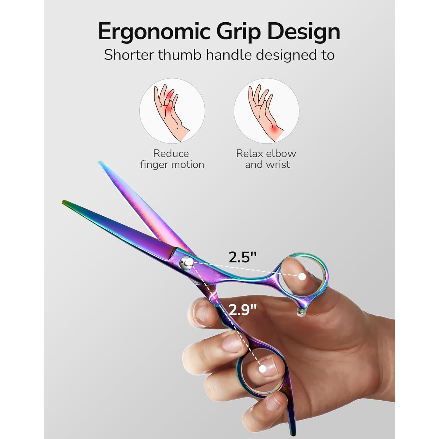 Tijeras de Corte de Cabello ULG 16.5 cm Profesionales Arcoíris