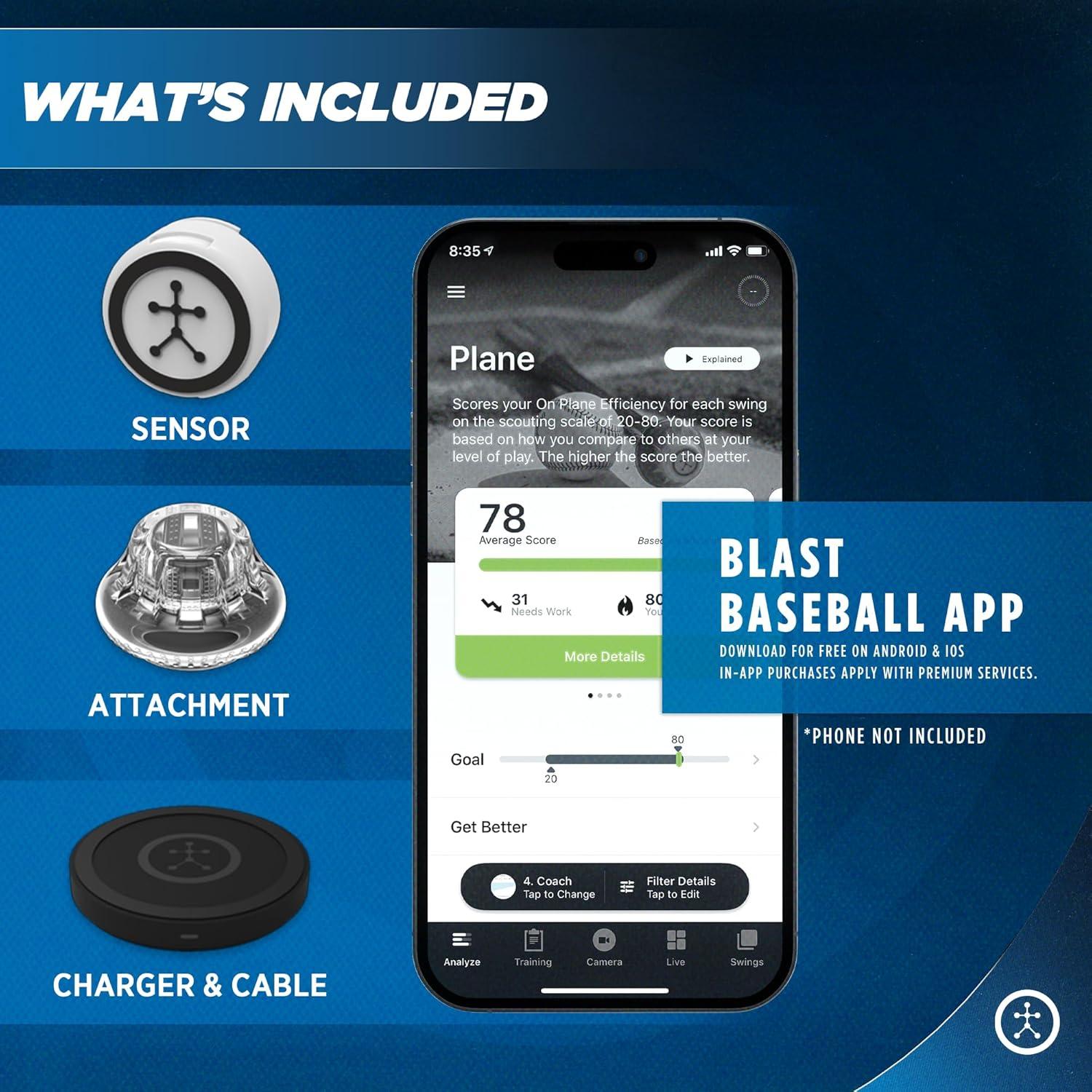 Analizador de Swing de Béisbol Blast GEN3 - Mejora tu Bateo