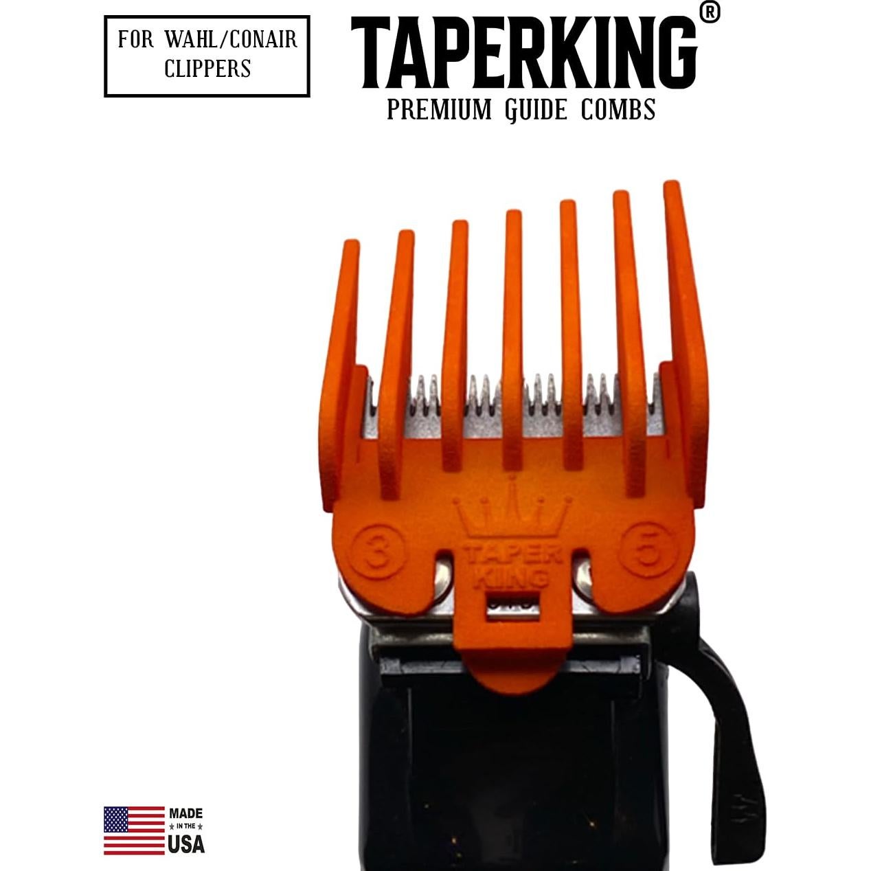 Juego de Protectores de Peine Taper King Ámbar #3 a #5