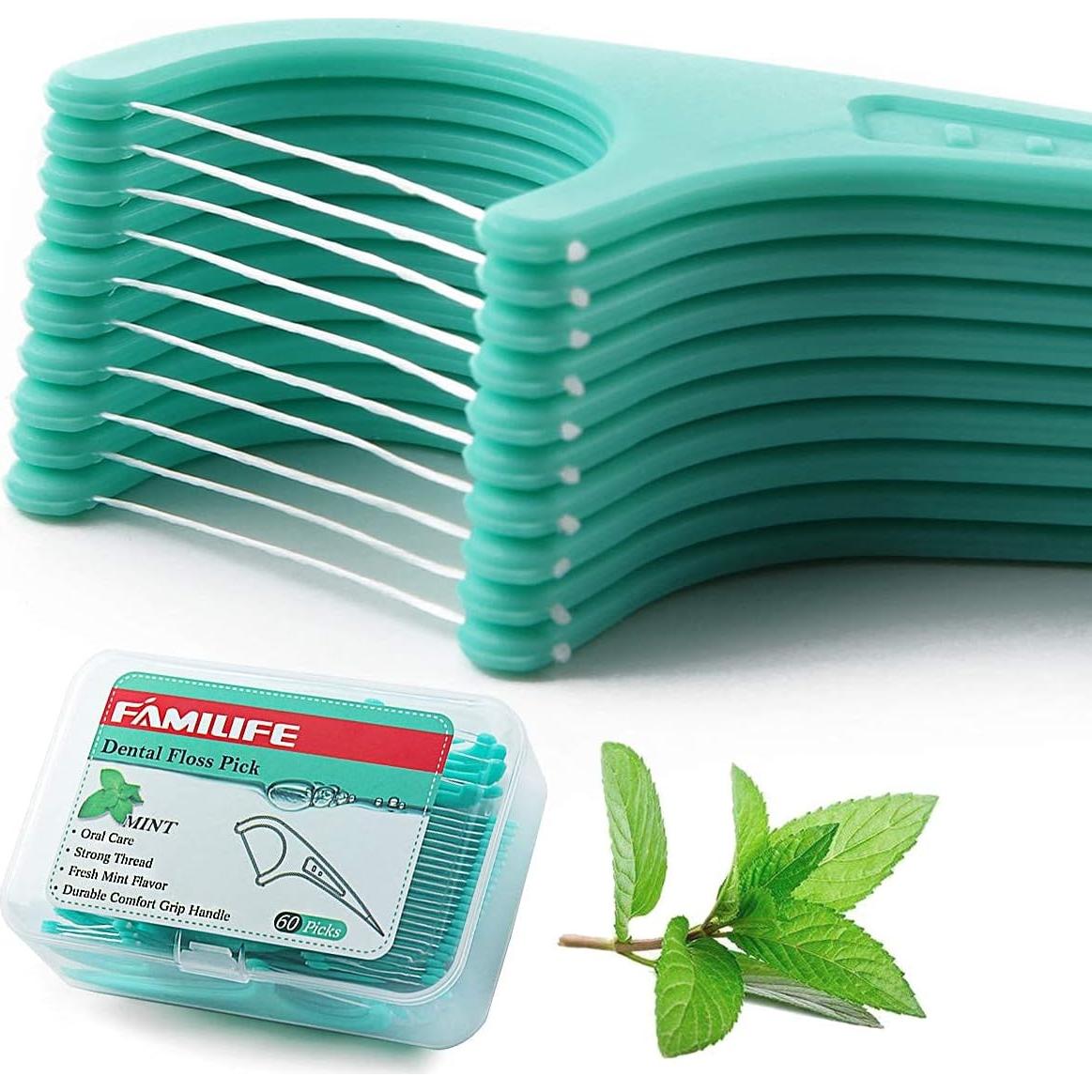 Palillos de Hilo Dental FAMILIFE 240 Piezas Menta Viaje