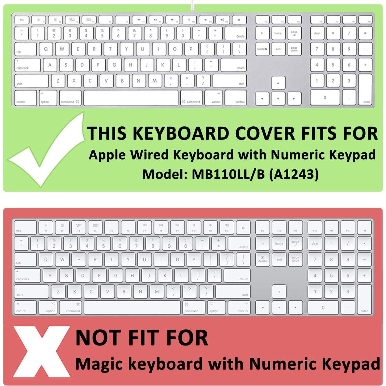 Funda de Teclado ProElife Silicona Gris para iMac USB