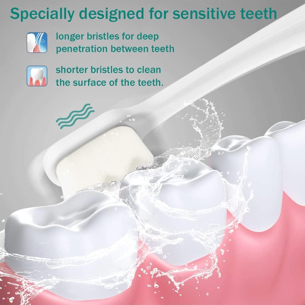 Cepillo de Dientes Extra Suave GoldDawn 6 Paquetes Cerdas Finas