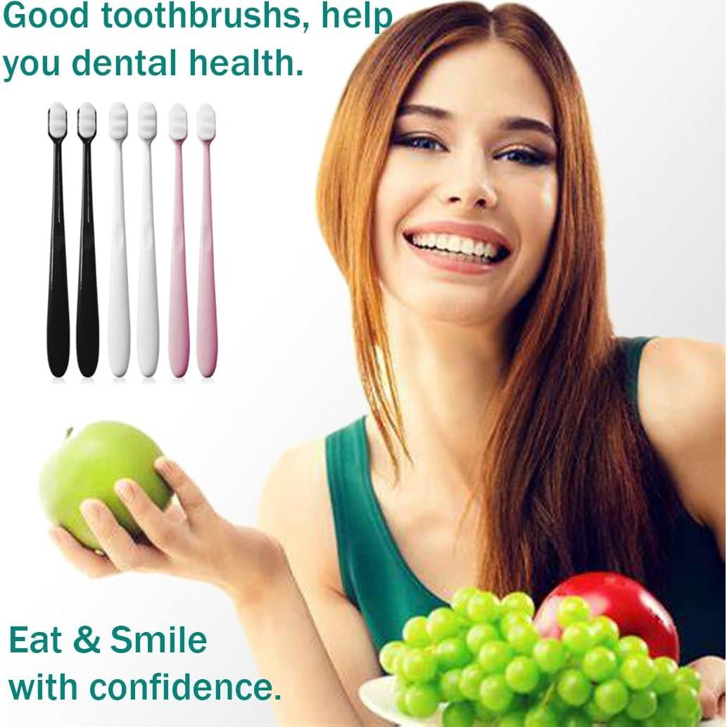 Cepillo de Dientes Extra Suave GoldDawn 6 Paquetes Cerdas Finas