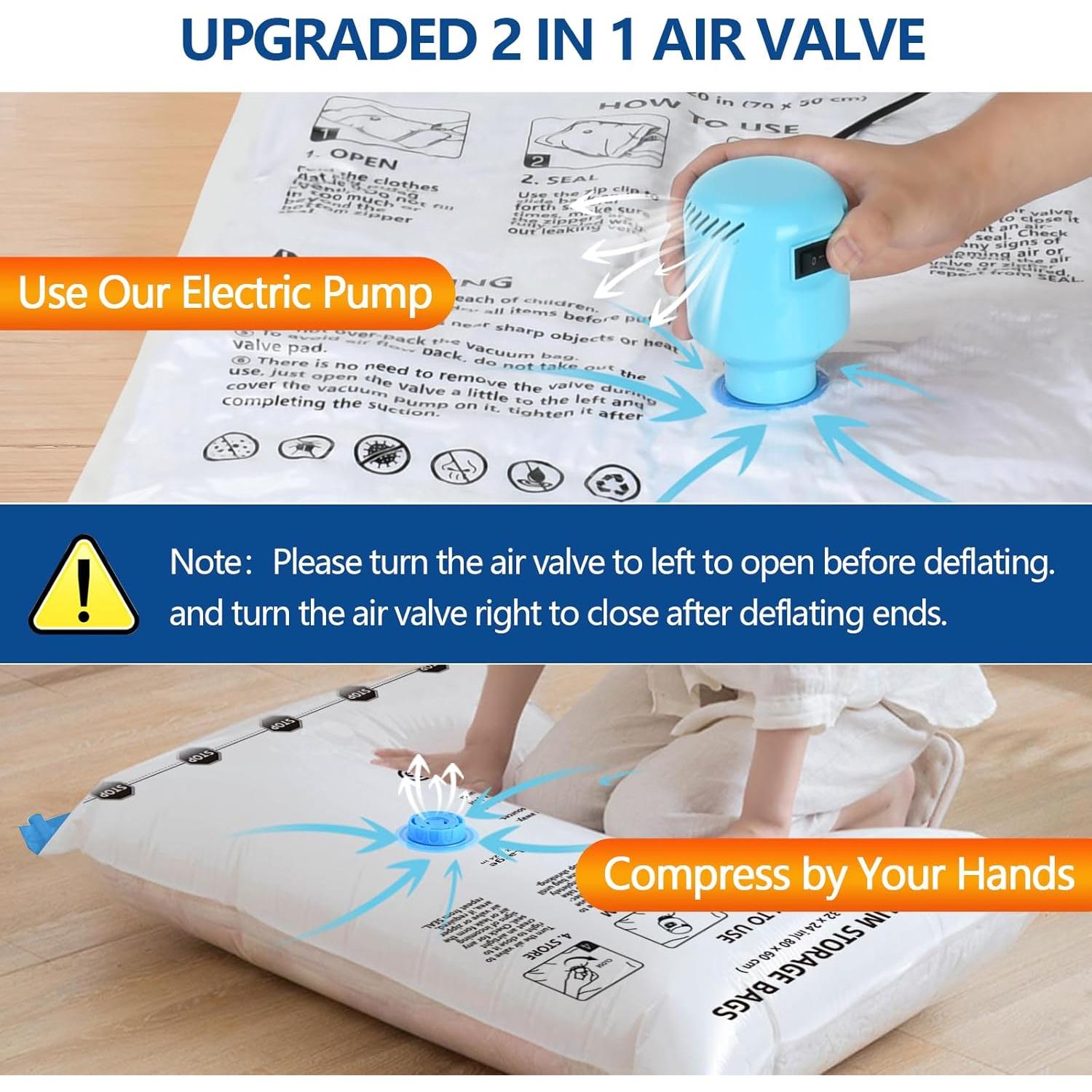 Bolsas de Almacenamiento al Vacío ZPP 30 Pzas con Bomba Eléctrica