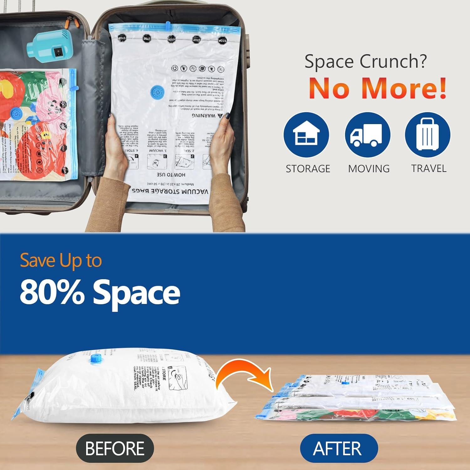 Bolsas de Almacenamiento al Vacío ZPP 30 Pzas con Bomba Eléctrica