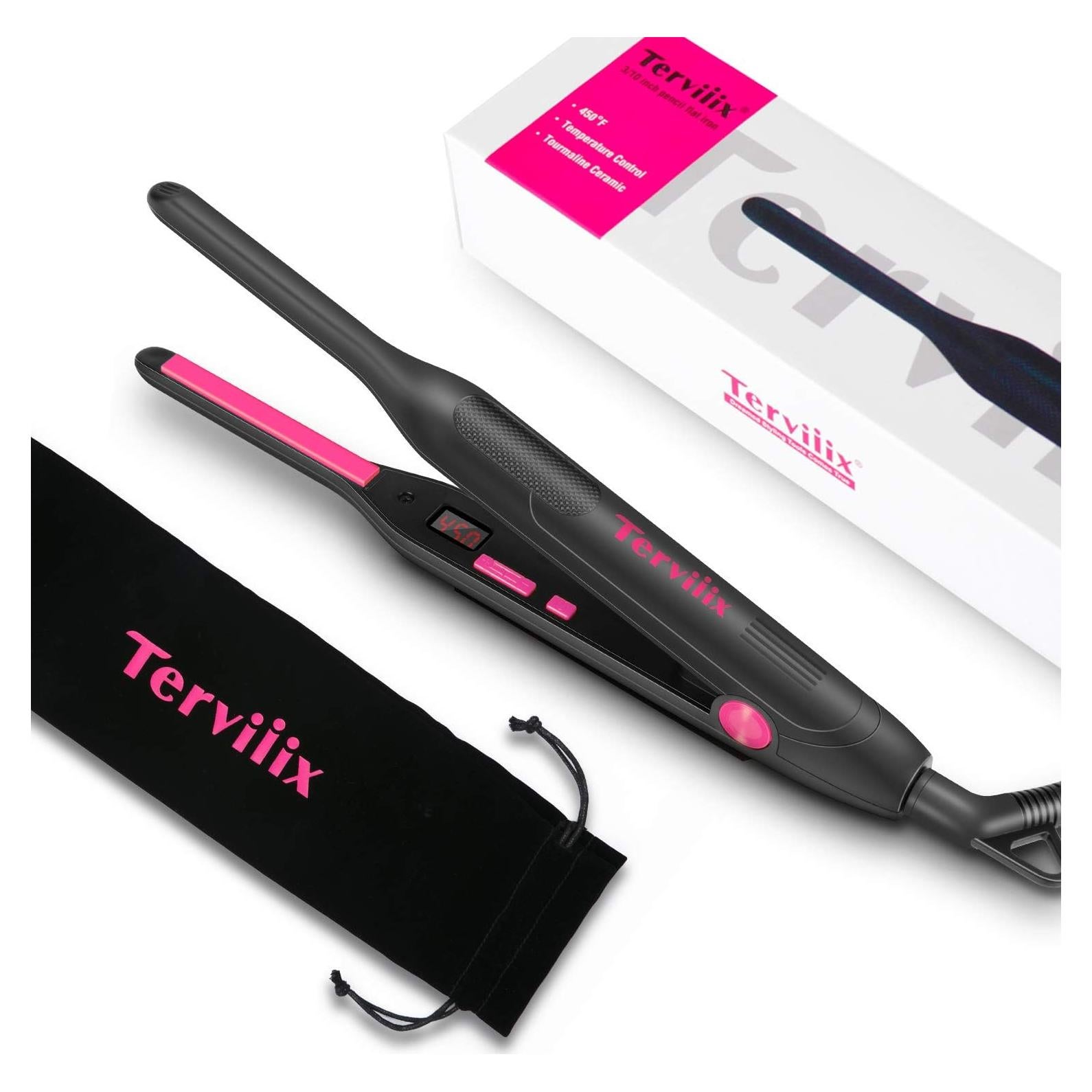 Plancha Mini Terviiix T-1088R Cerámica 0.76cm Temperatura Ajustable