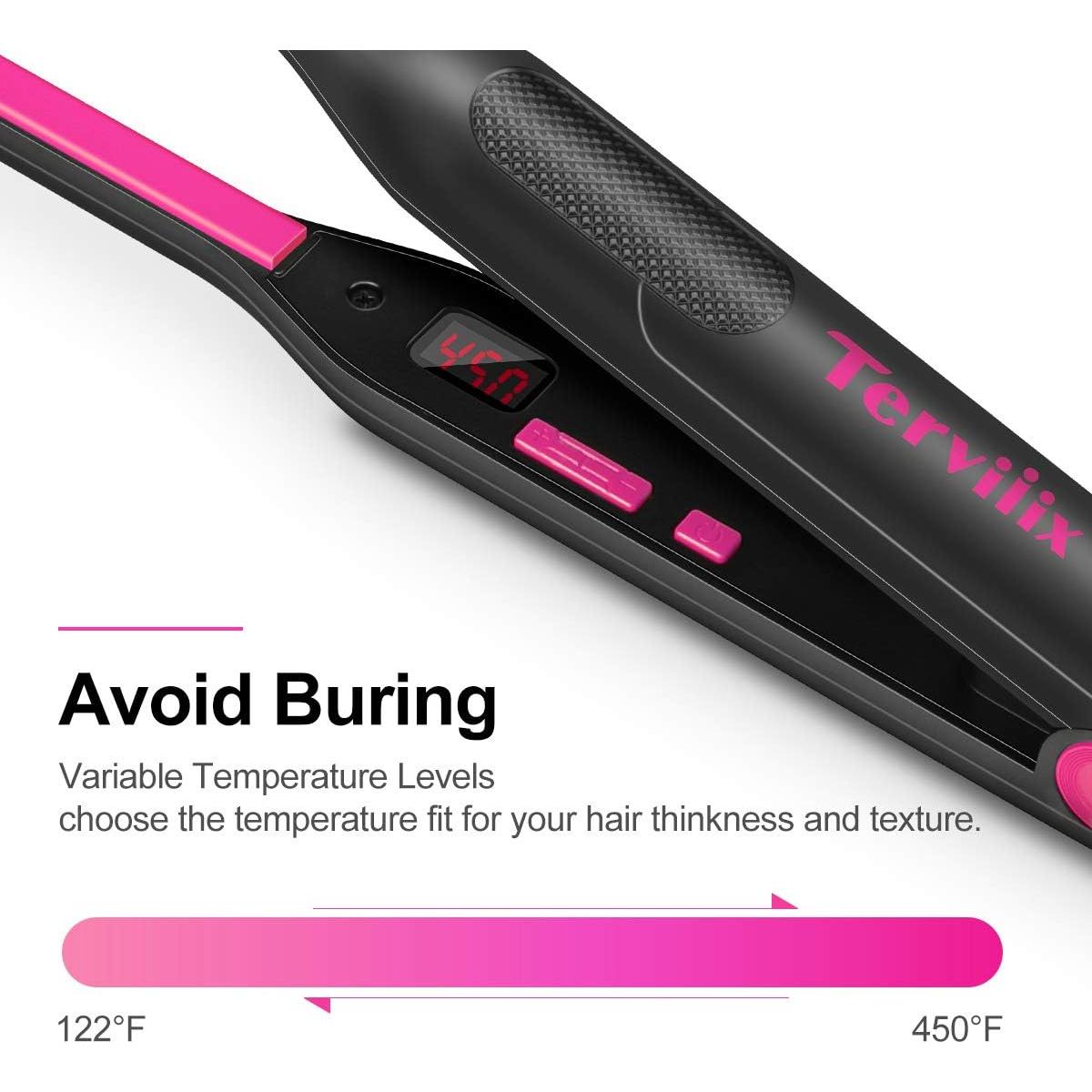 Plancha Mini Terviiix T-1088R Cerámica 0.76cm Temperatura Ajustable