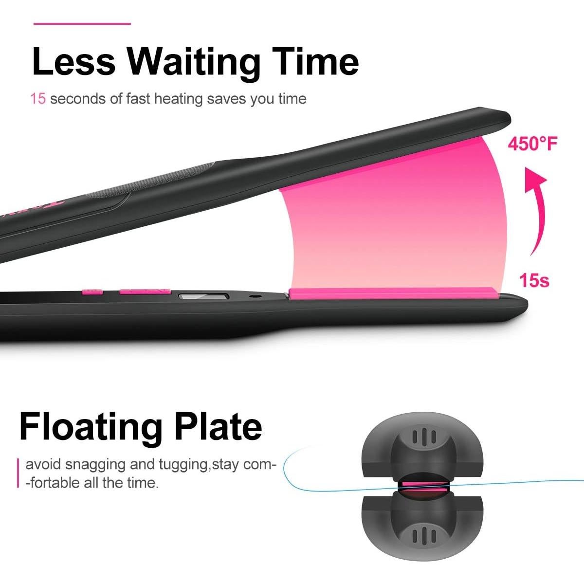 Plancha Mini Terviiix T-1088R Cerámica 0.76cm Temperatura Ajustable