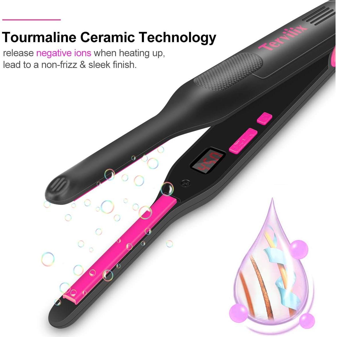 Plancha Mini Terviiix T-1088R Cerámica 0.76cm Temperatura Ajustable