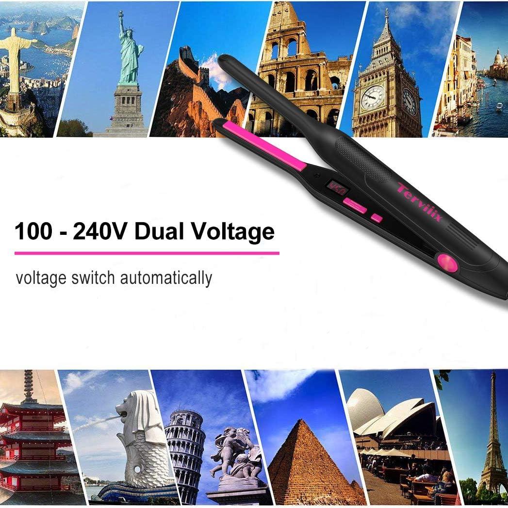 Plancha Mini Terviiix T-1088R Cerámica 0.76cm Temperatura Ajustable