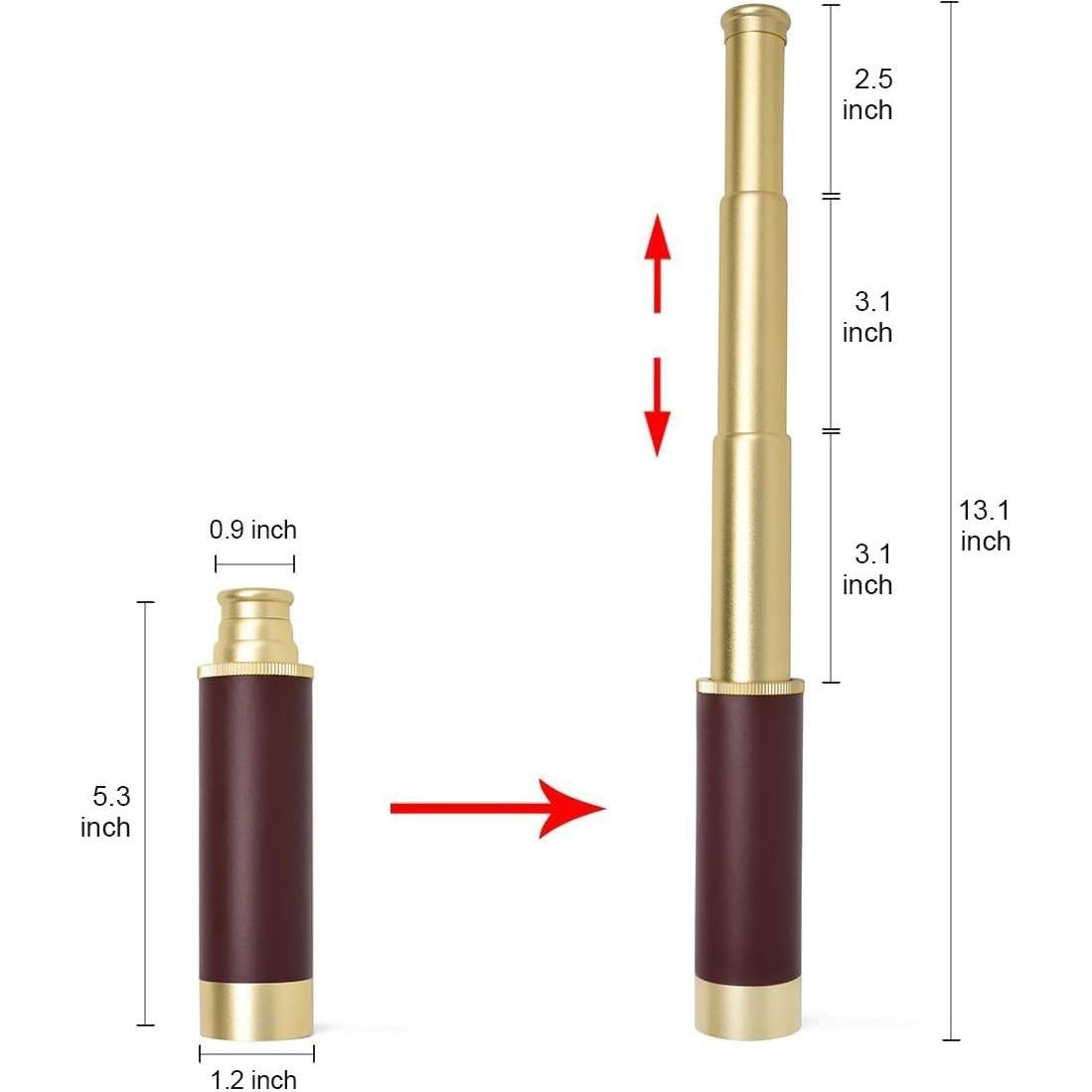 Telescopio Monocular Aubric 25x30 Plegable Portátil