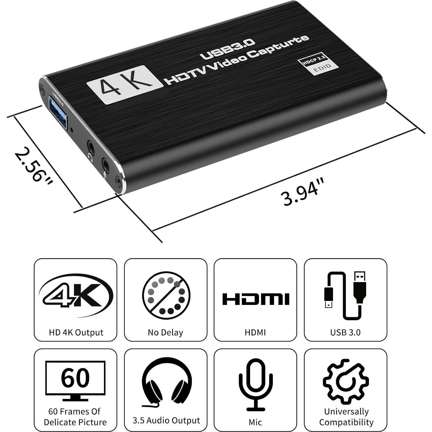 Tarjeta de Captura de Video 4K HDMI HeavenBird 1080P 60FPS